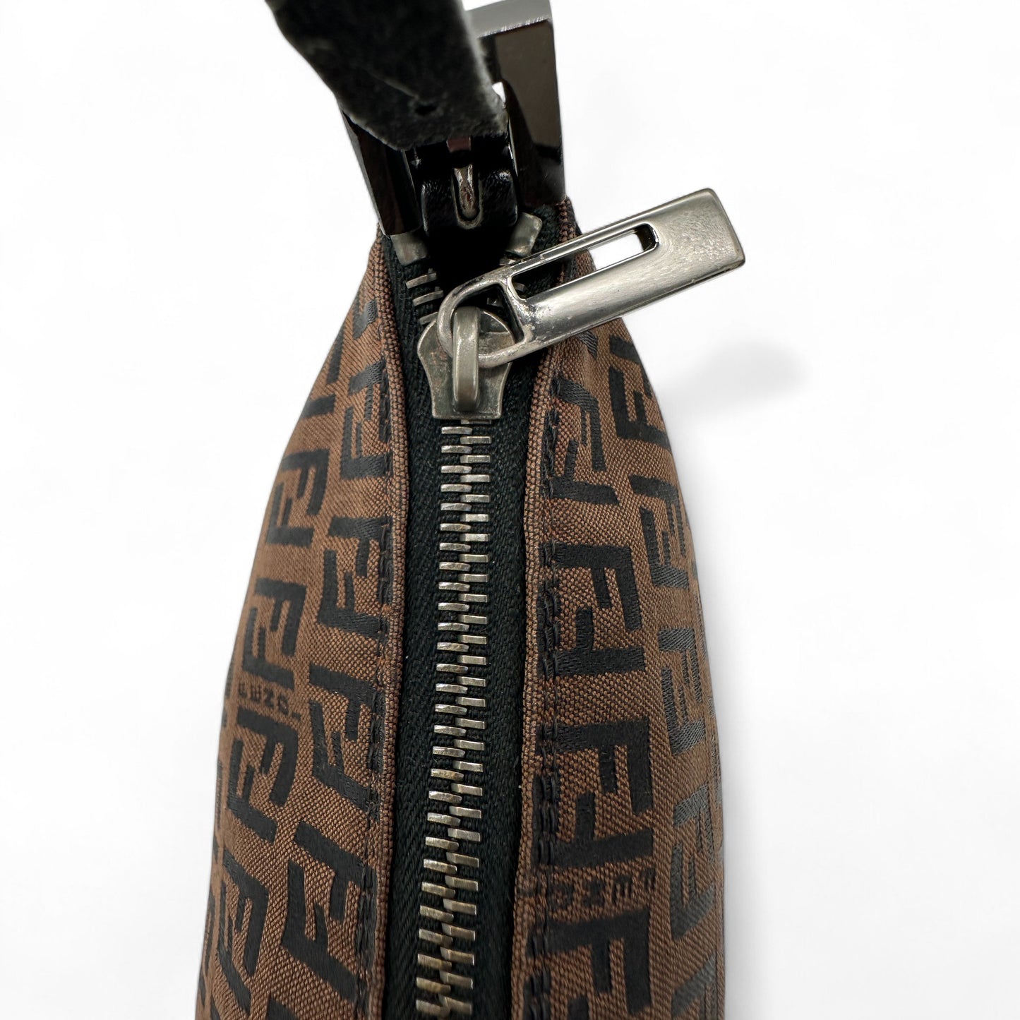 Vintage Fendi Brown Zucchino Shoulder Bag