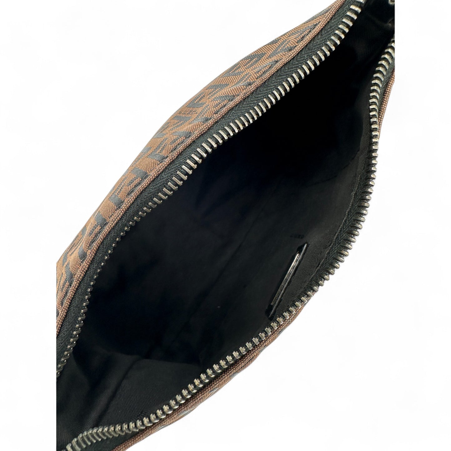 Vintage Fendi Brown Zucchino Shoulder Bag