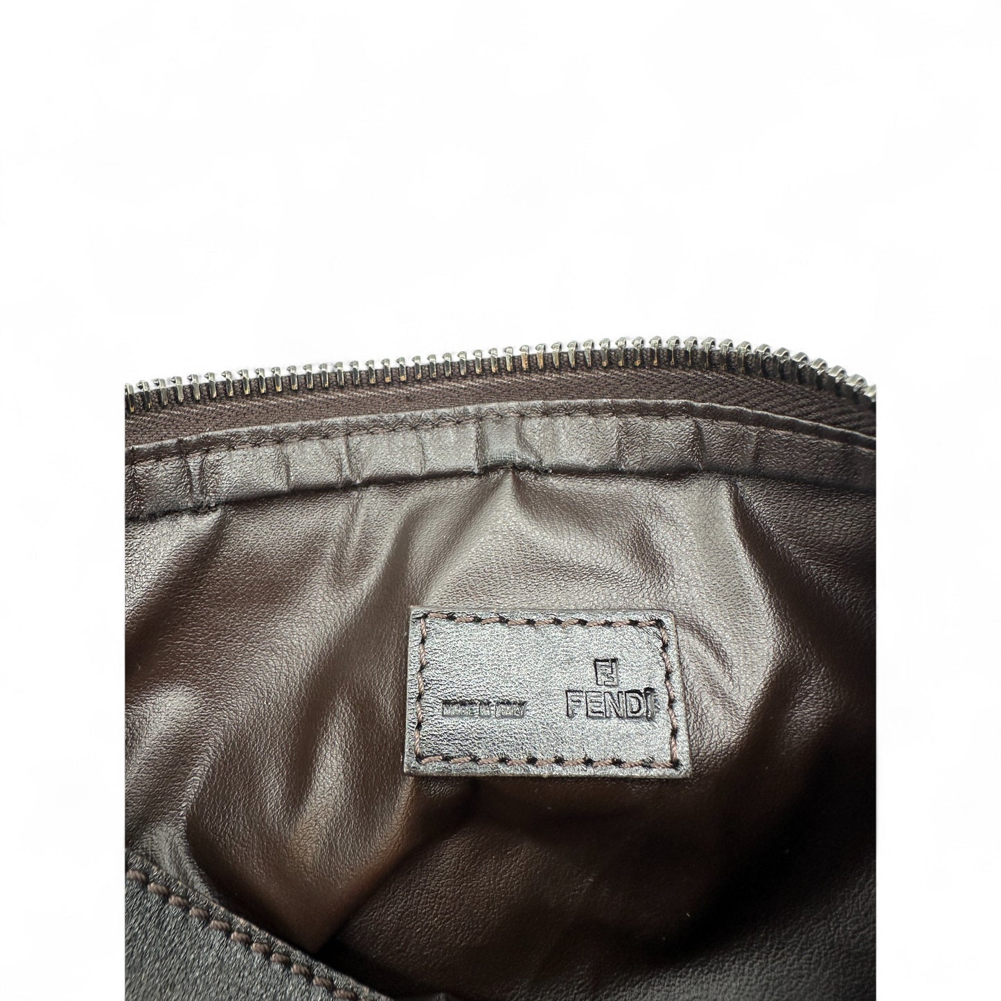 Vintage Fendi Zucchino Pouch Handbag