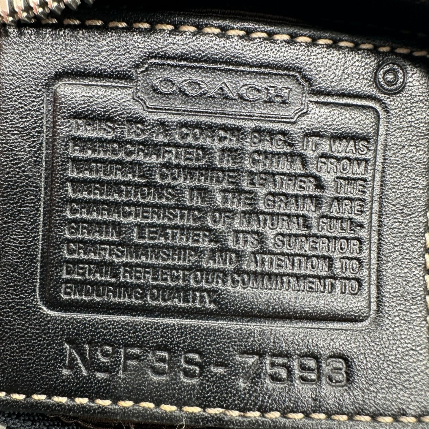 Vintage Coach 7593 Crescent Schultertasche