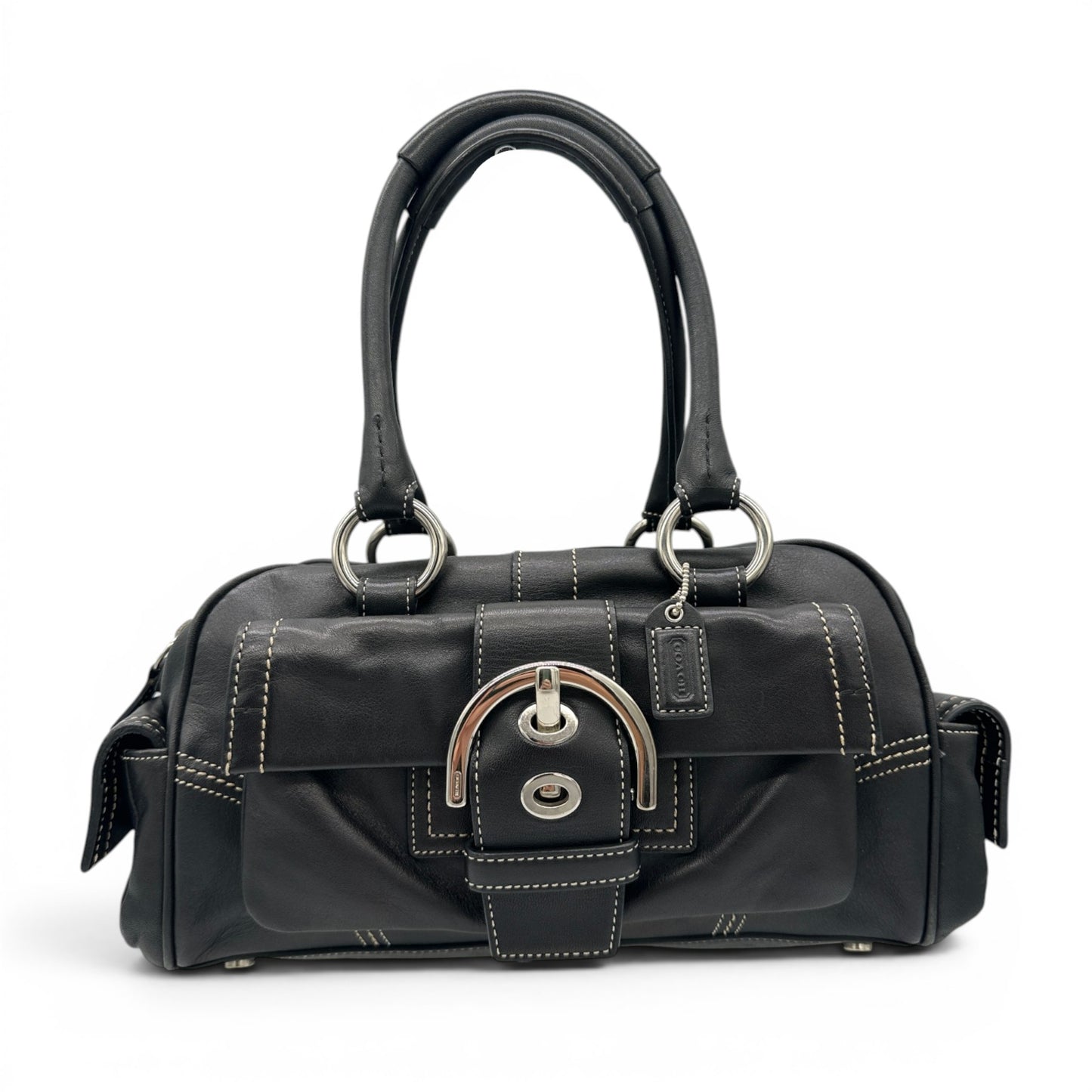 Vintage Coach F12317 Patchwork Soho Mini Boston Schultertasche
