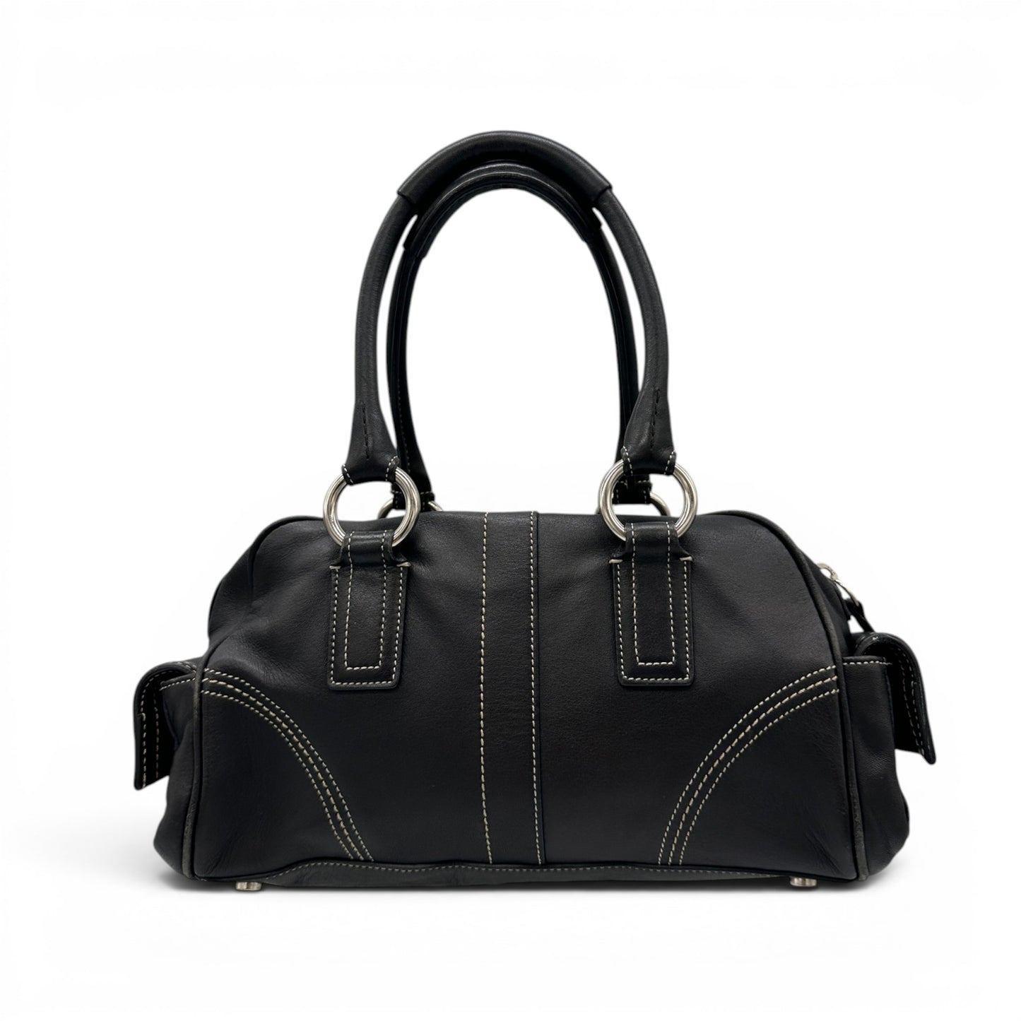 Vintage Coach F12317 Patchwork Soho Mini Boston Schultertasche
