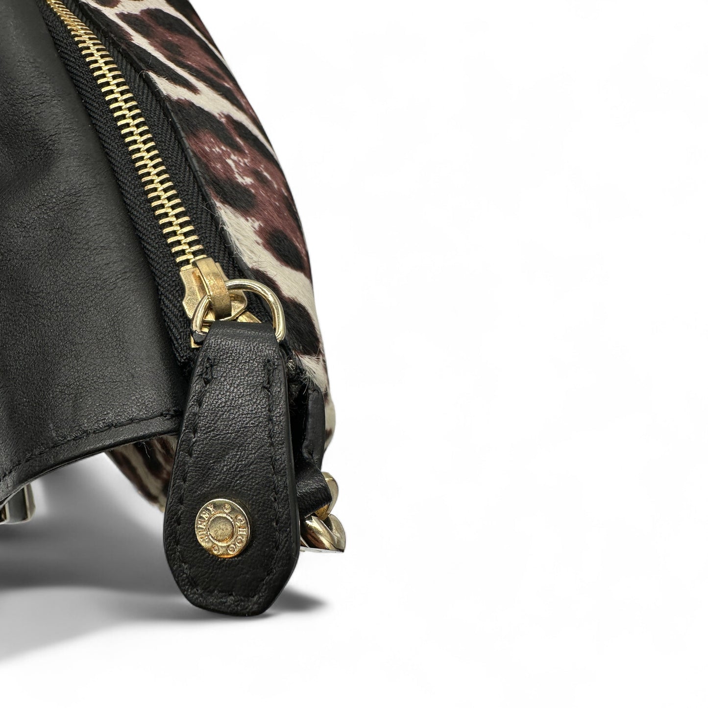 Jimmy Choo Leopard Print Ally Flap Shoulder Bag