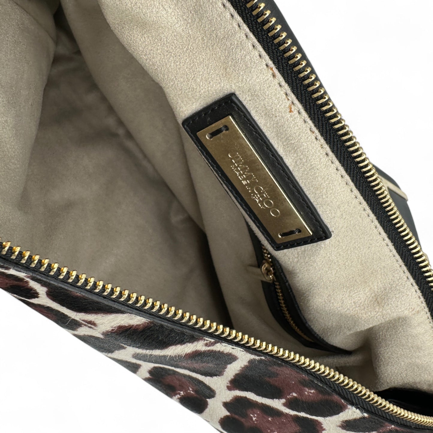 Jimmy Choo Leopard Print Ally Flap Shoulder Bag