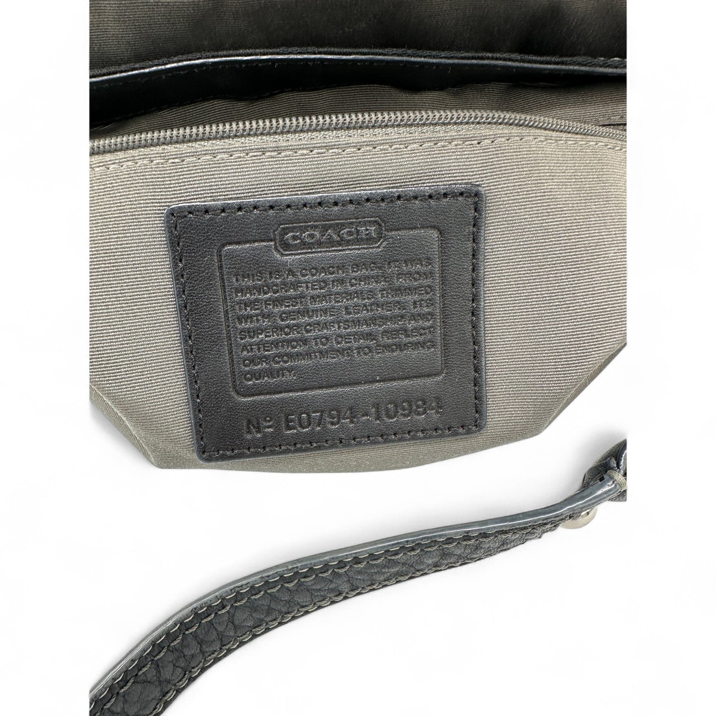 Vintage Coach 10984 Black Monogram Turnlock Shoulder Bag