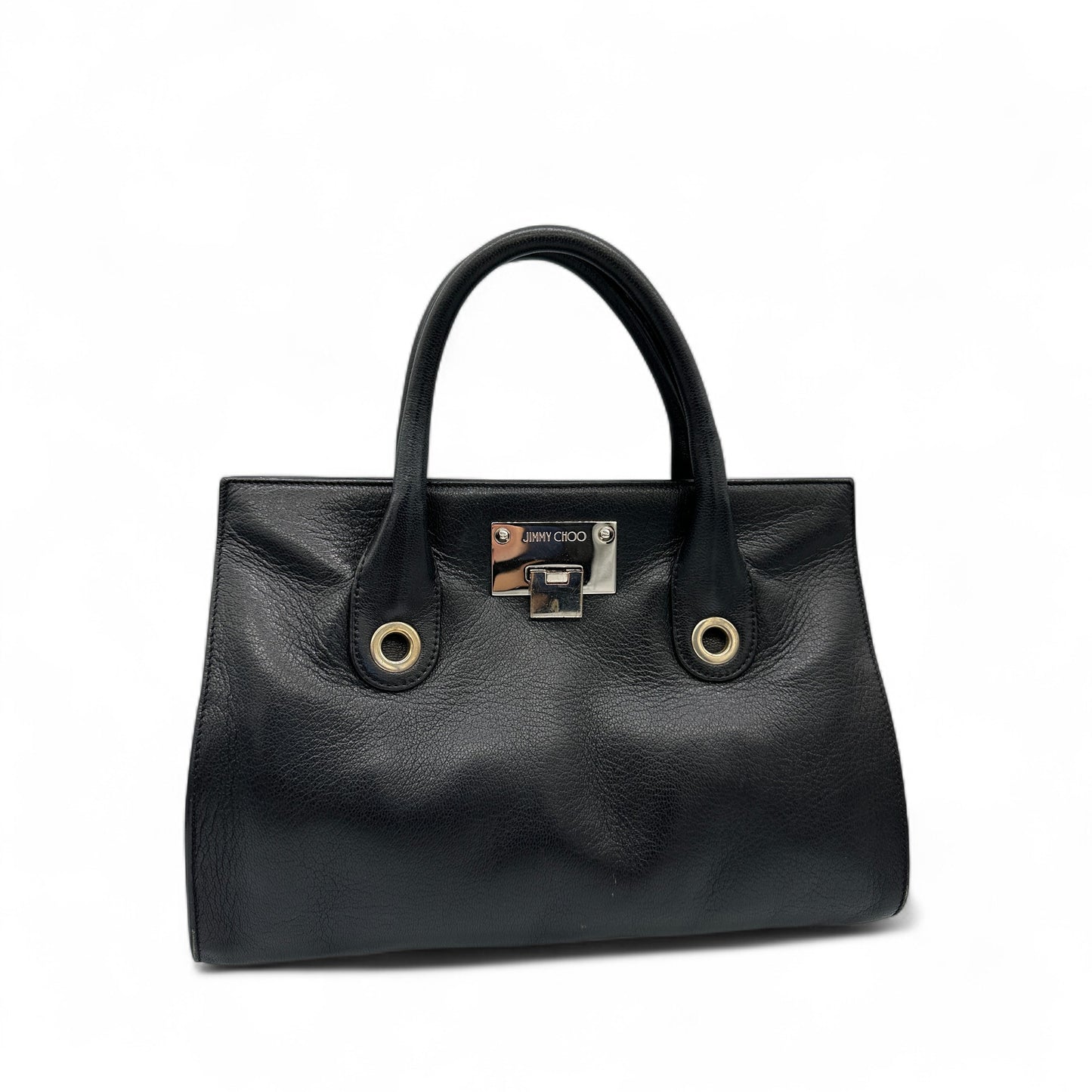 Jimmy Choo Riley Black Leather Handbag