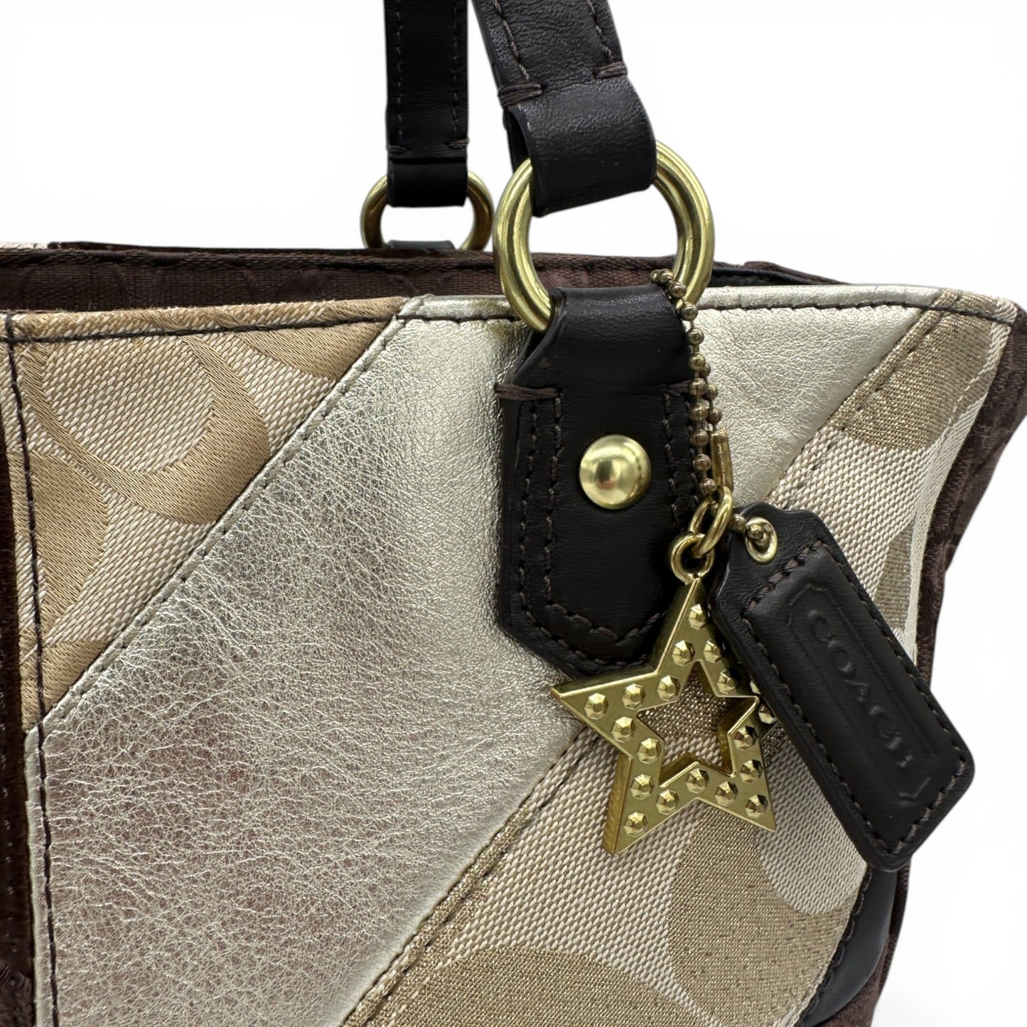 Vintage Coach F147614 Gallery Patchwork Tote Handbag