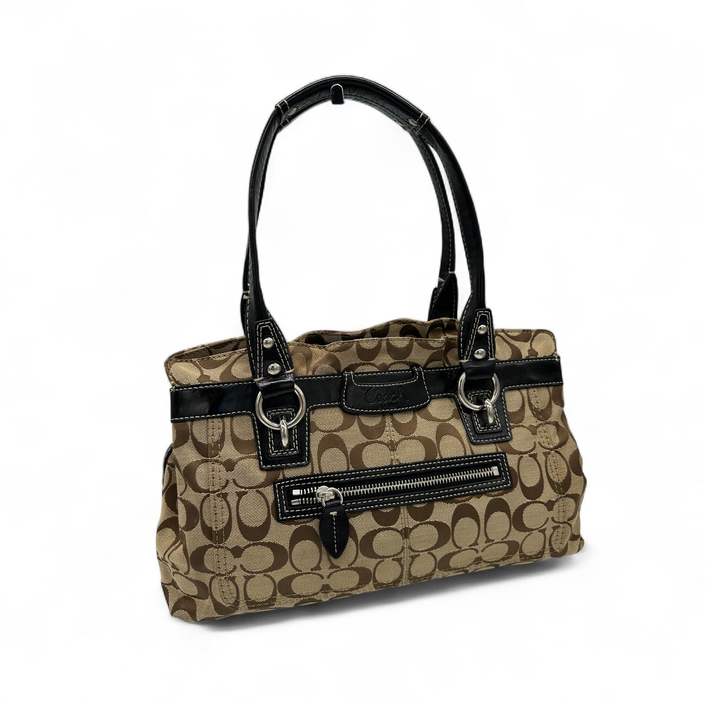 Vintage Coach F14692 Signature Monogram Tote Schultertasche