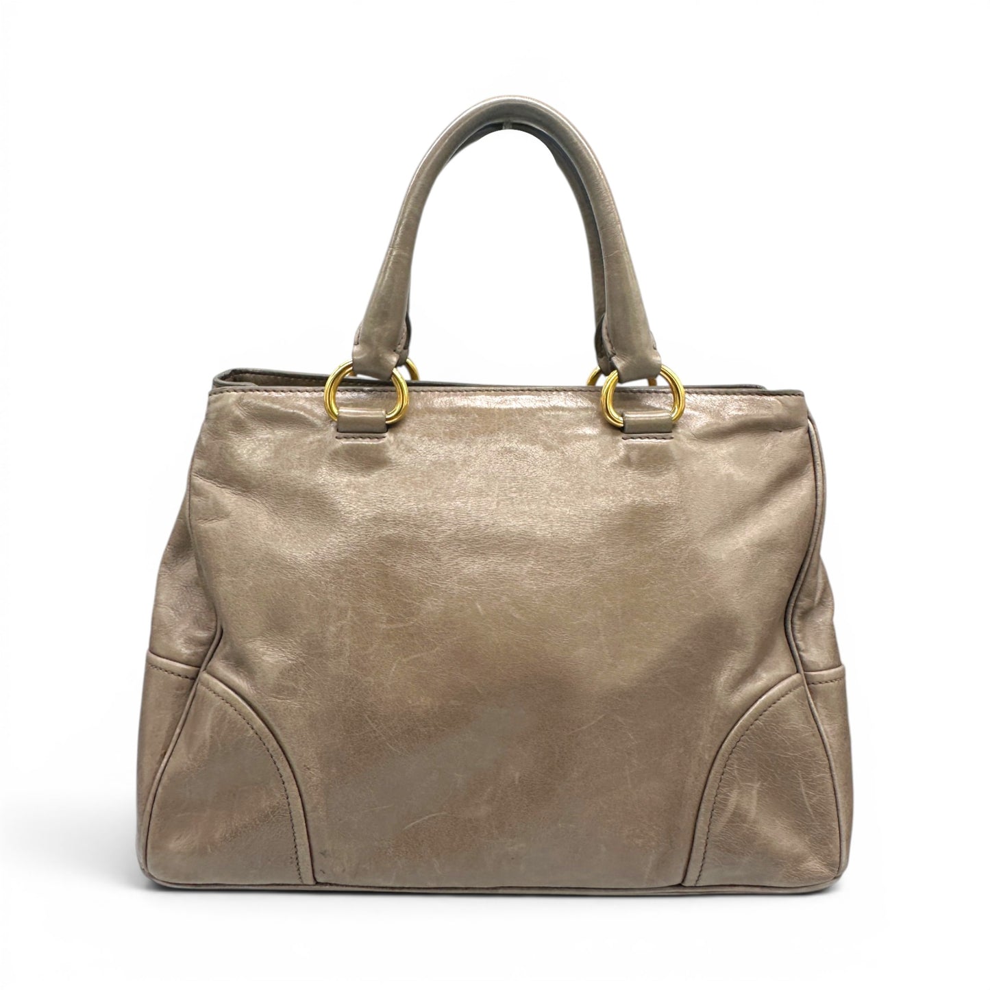Prada Vitello Shine Leather Tote Bag