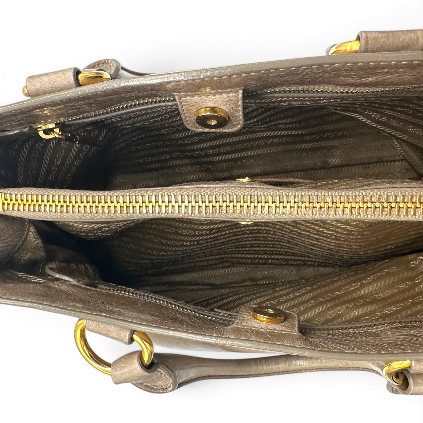 Prada Vitello Shine Leather Tote Bag