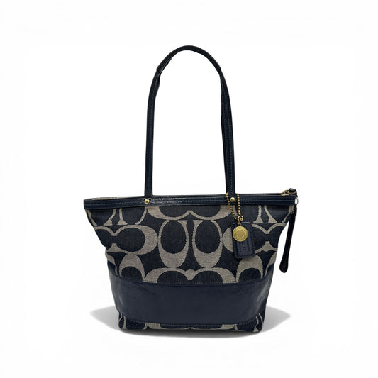 Vintage Coach 12546 Denim Tote Shoulder Bag