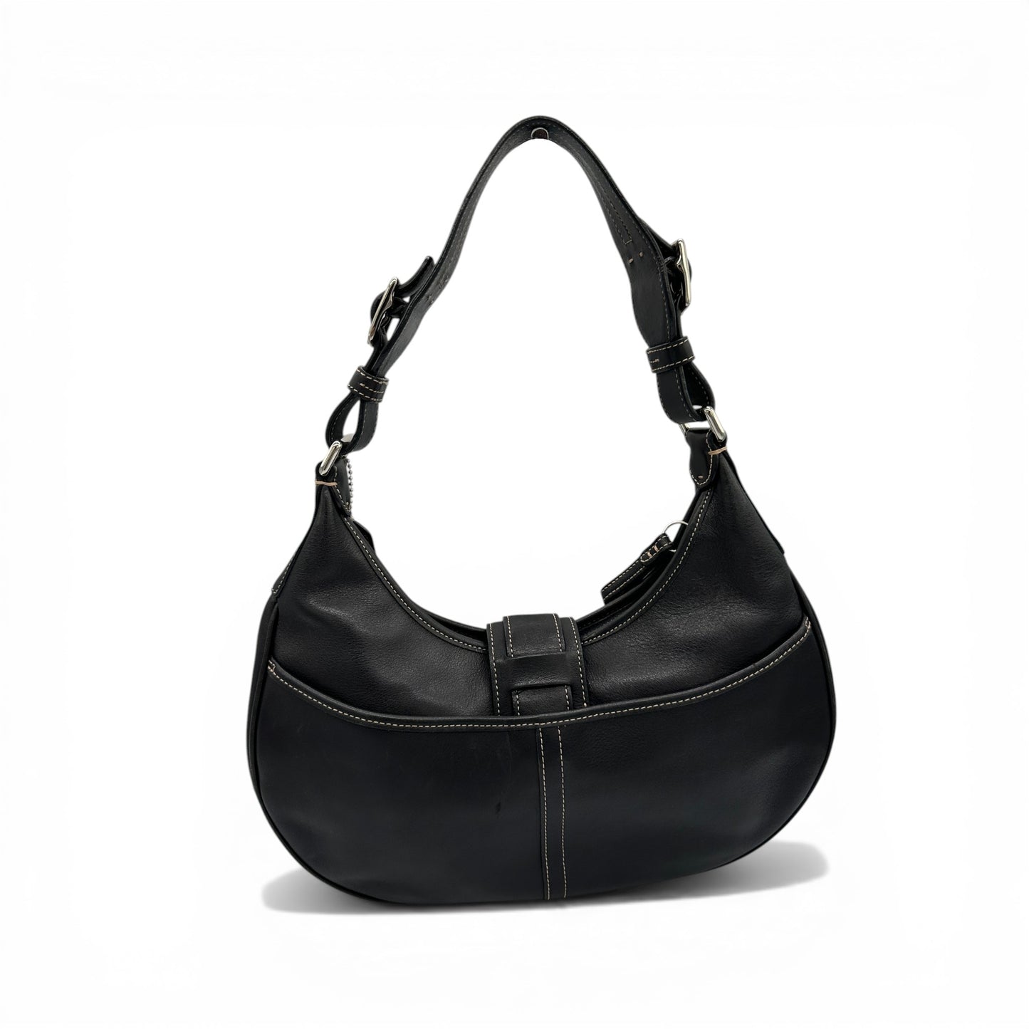 Sac à bandoulière vintage Coach 7548 Soho en forme de demi-lune