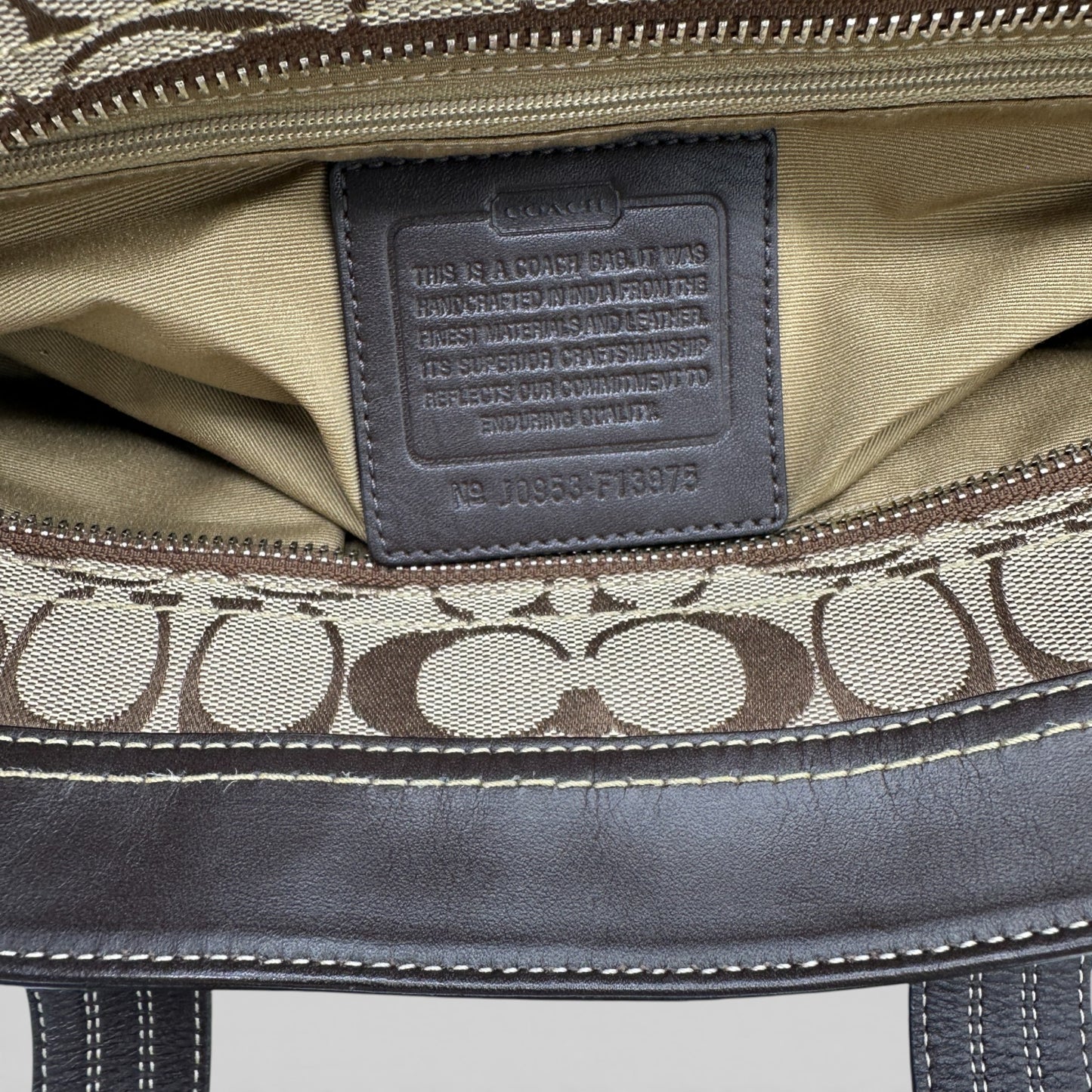 Vintage Coach F13975 Hamptons Carryall Shoulder Bag