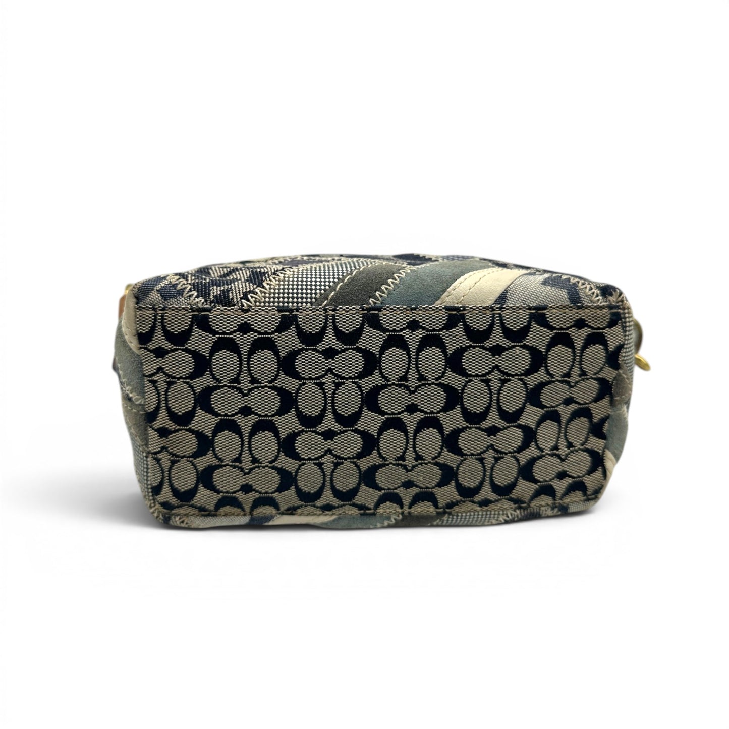 Sac bandoulière vintage Coach F13720 Carly en patchwork de denim