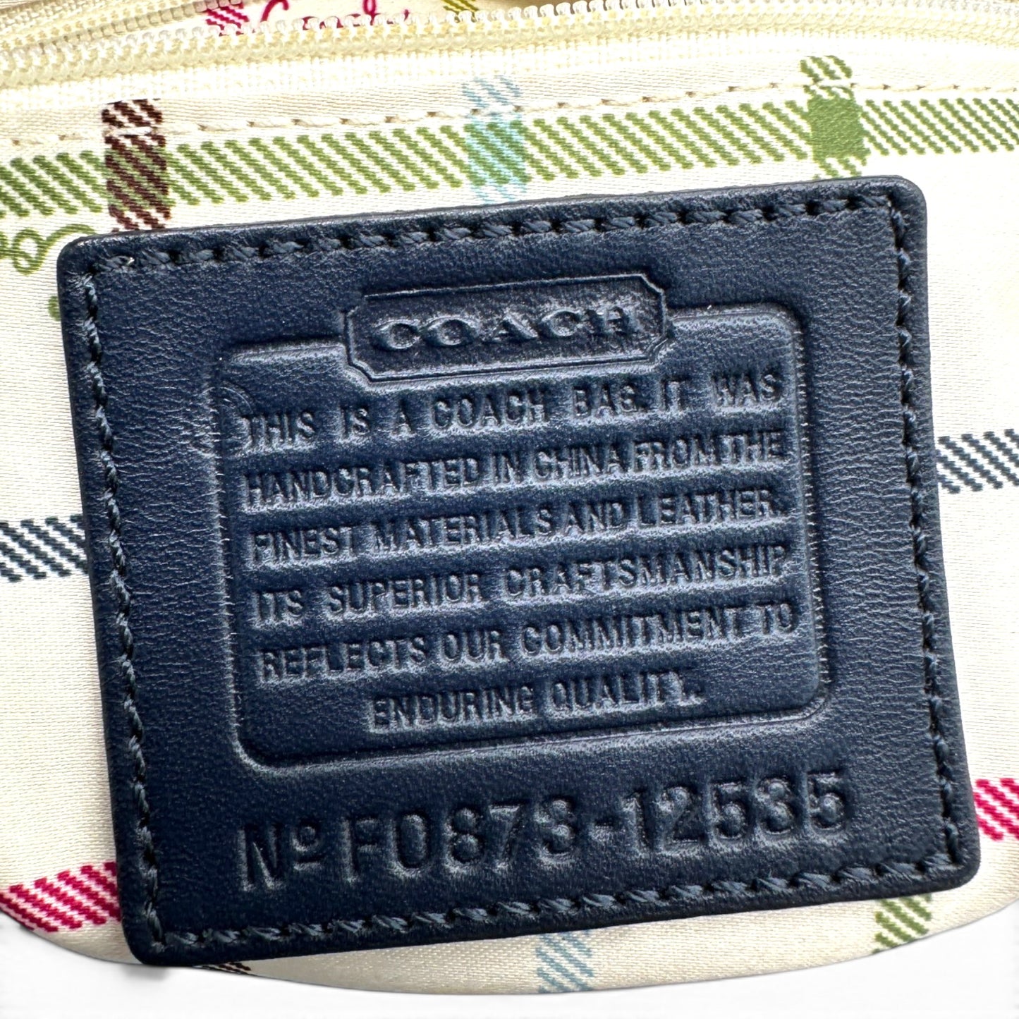 Sac à bandoulière vintage Coach 12535 Bleecker en denim monogrammé