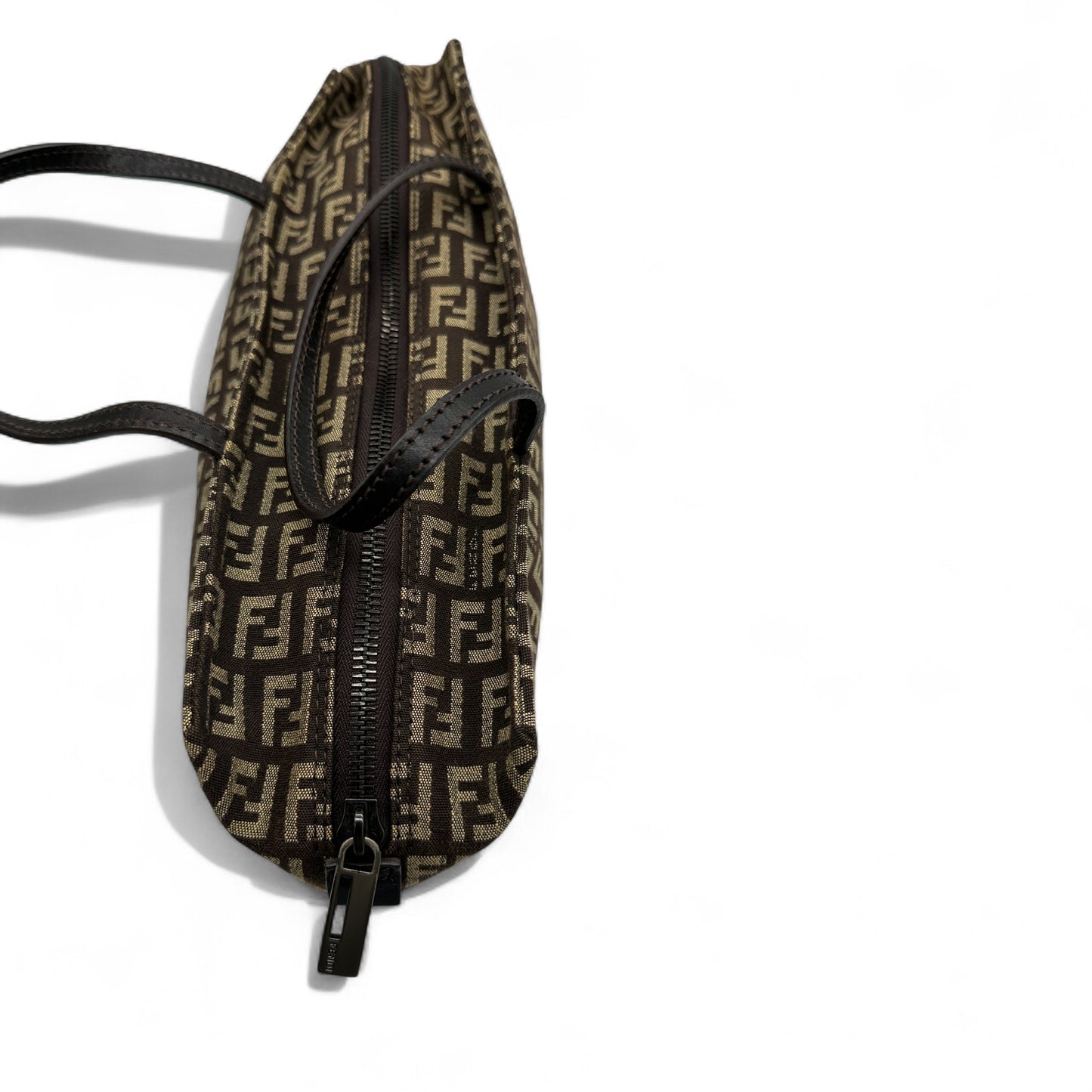 Vintage Fendi Zucchino Canvas Boston Bag