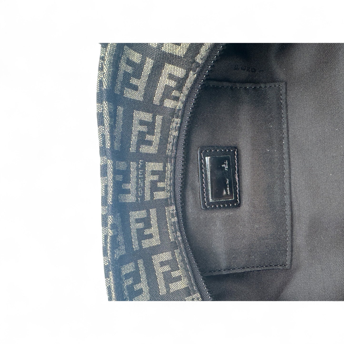 Vintage Fendi Zucchino Canvas Boston Bag