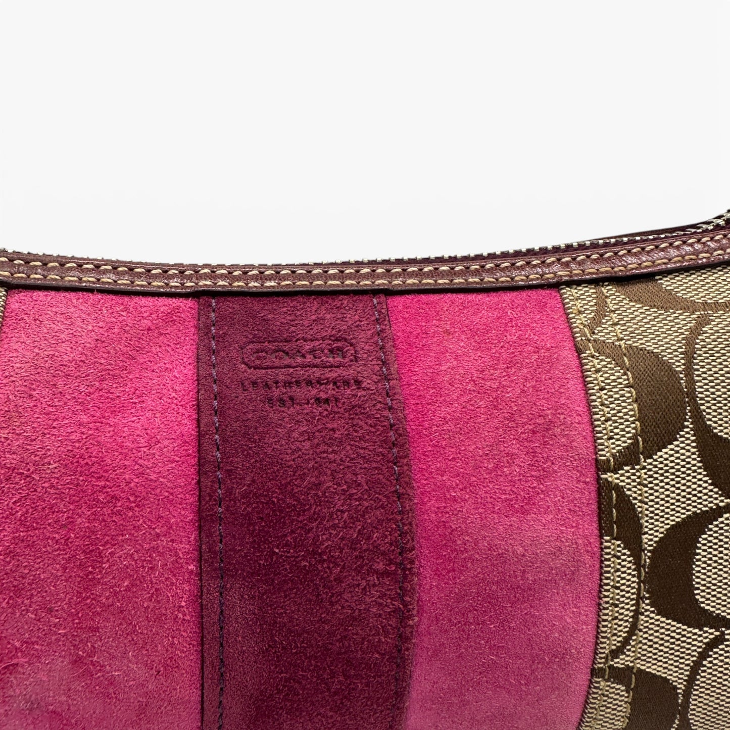 Sac bandoulière vintage Coach 7039 East West Baguette