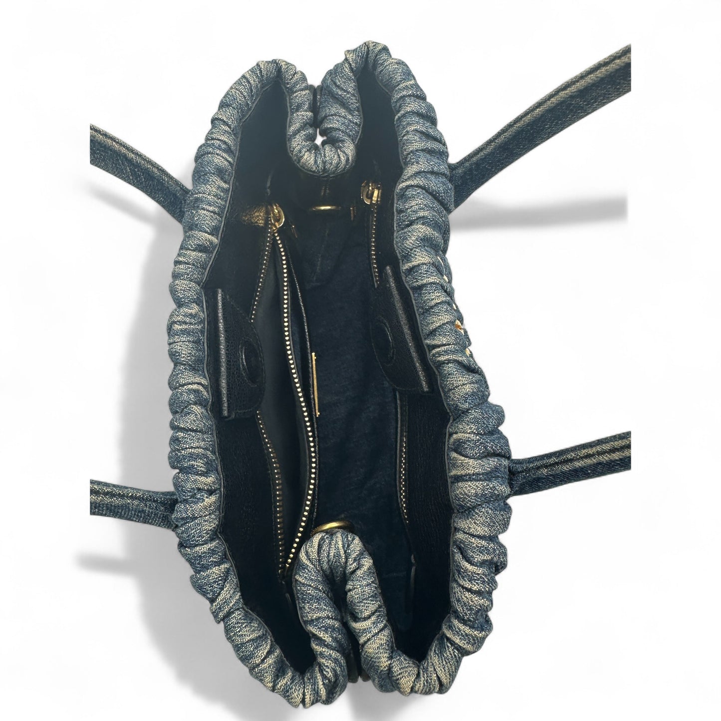 Miu Miu Matelassè Denim Tote Handbag