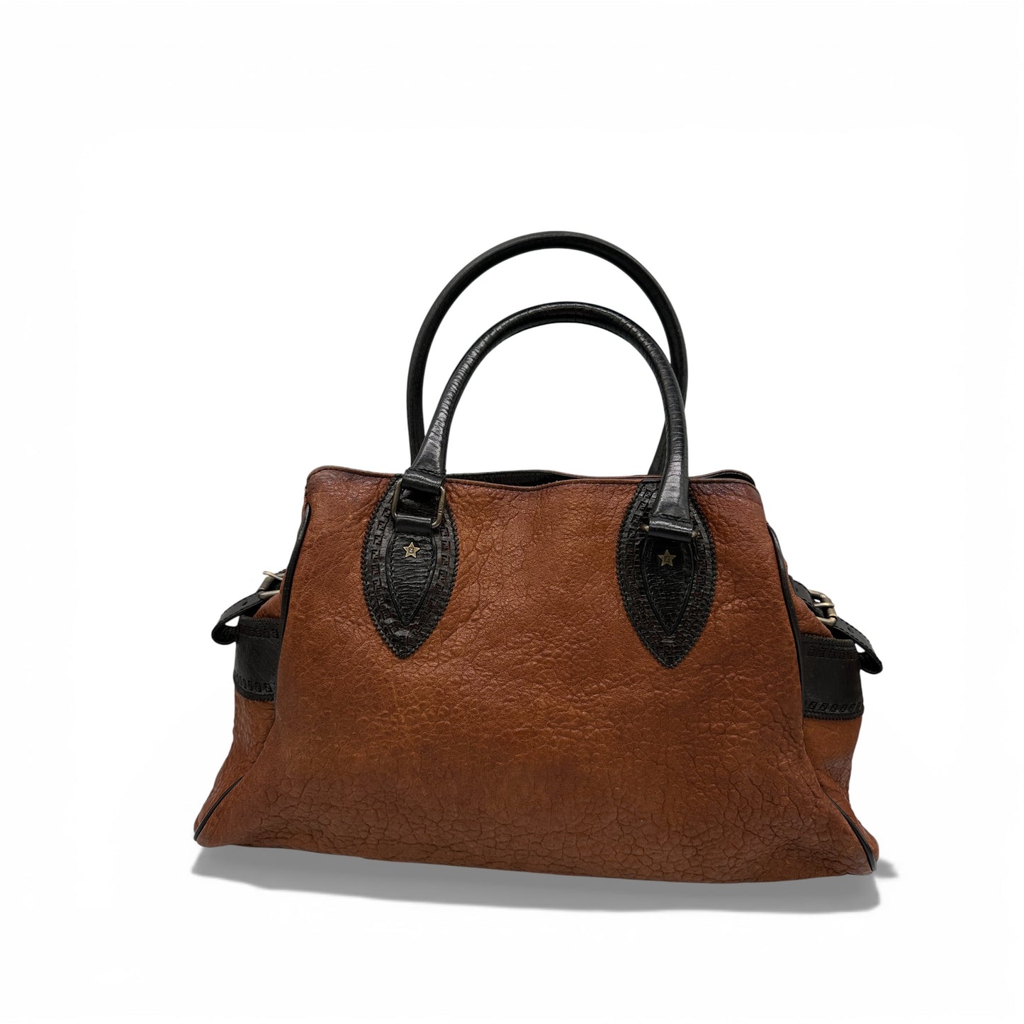 Vintage Fendi Ethnico Brown Leather Handbag