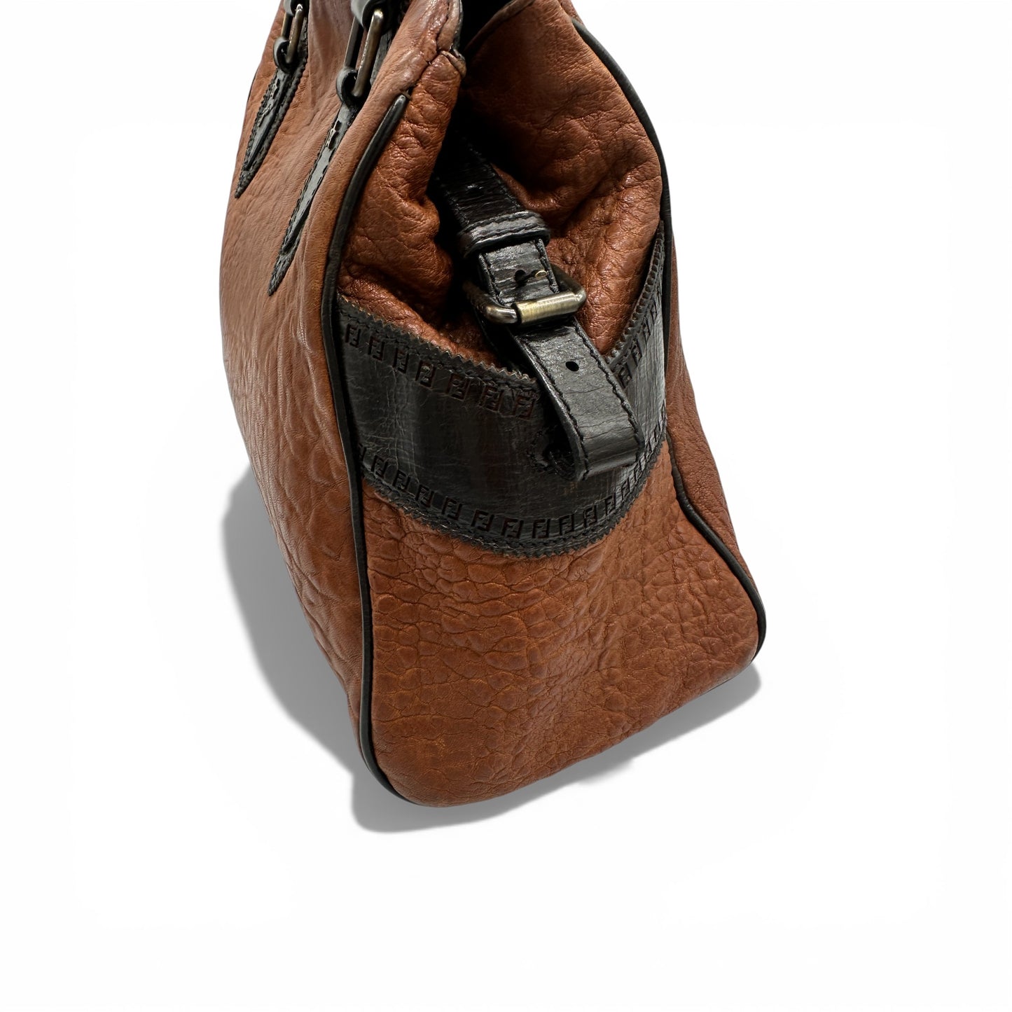 Vintage Fendi Ethnico Brown Leather Handbag