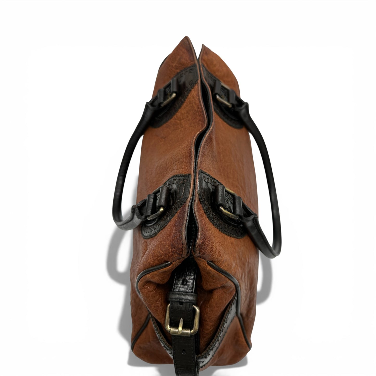 Vintage Fendi Ethnico Brown Leather Handbag