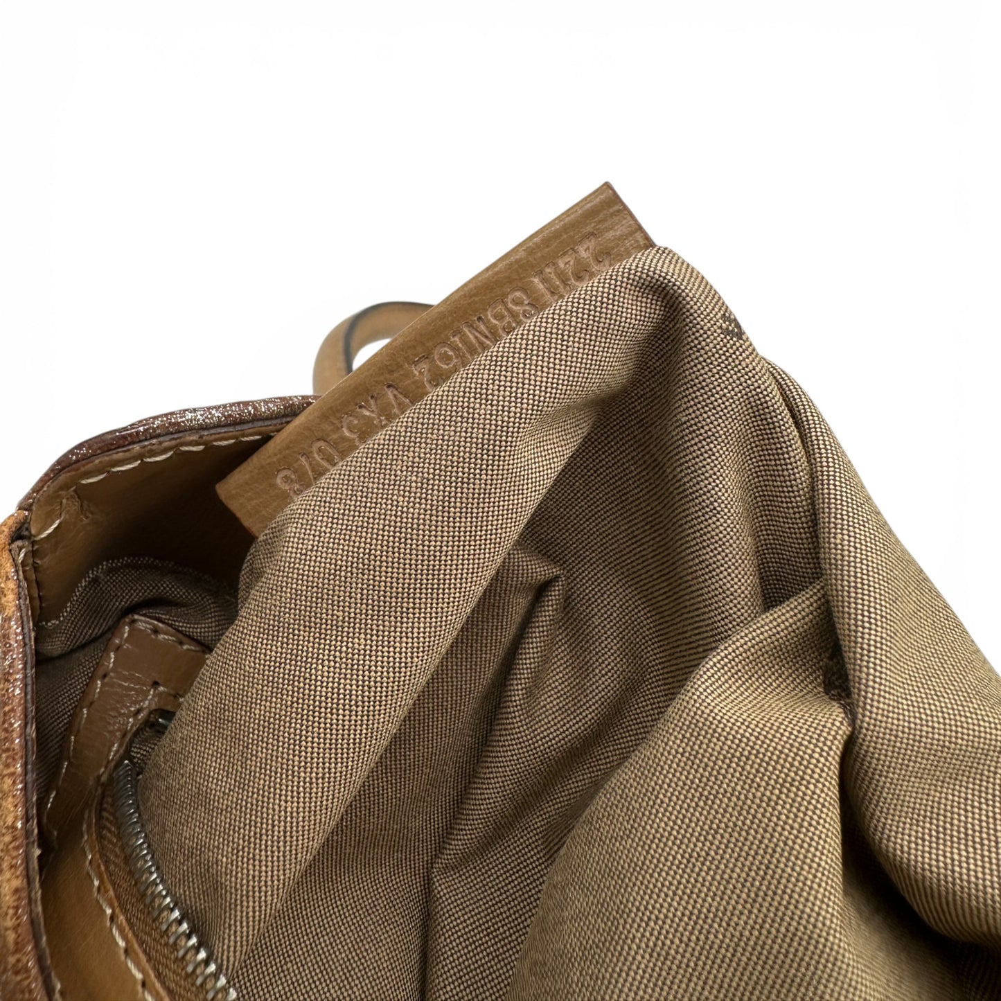 Vintage Fendi Metallic Shimmer Ethnico Leather Handbag