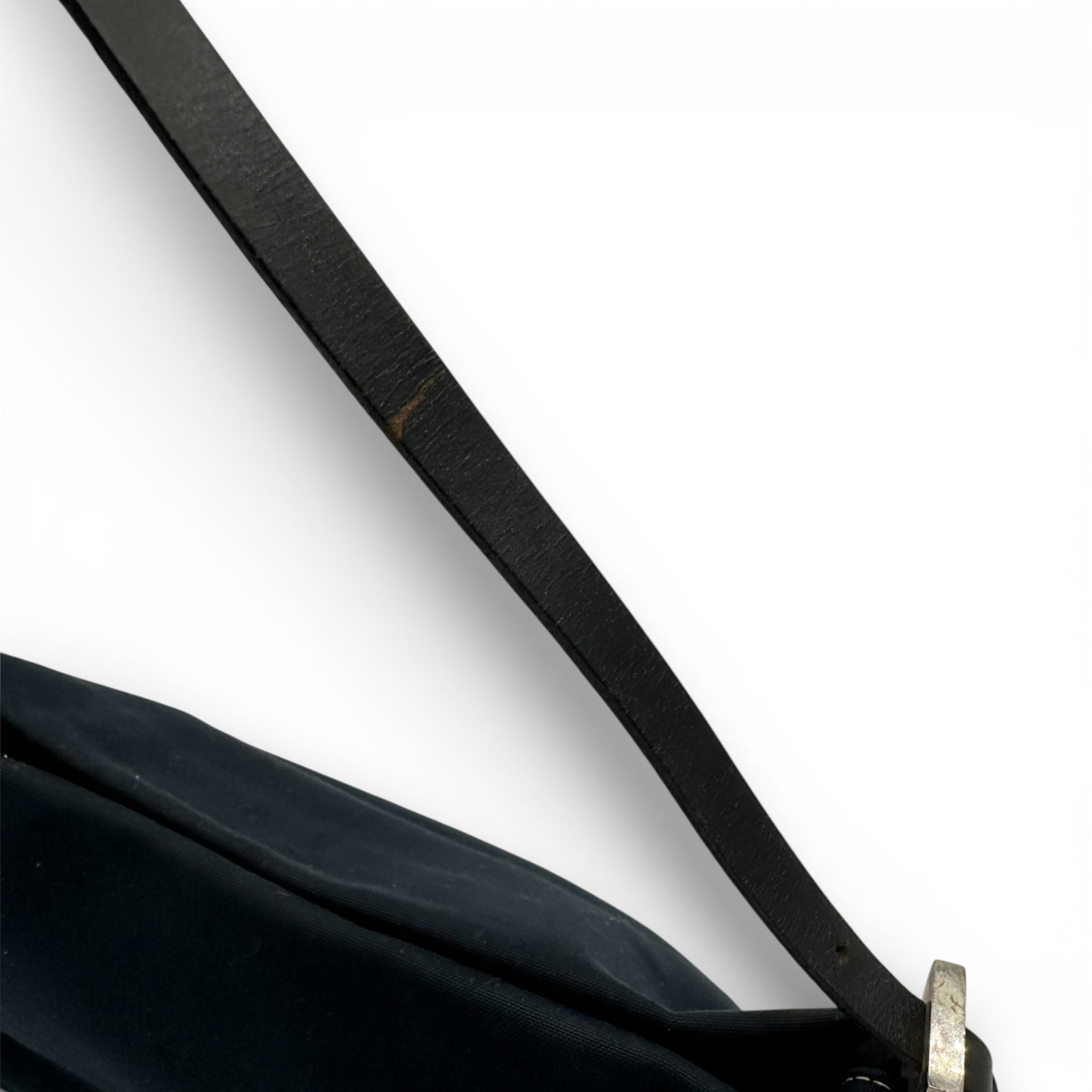 Vintage Fendi Denim Navy Pochette Shoulder Bag