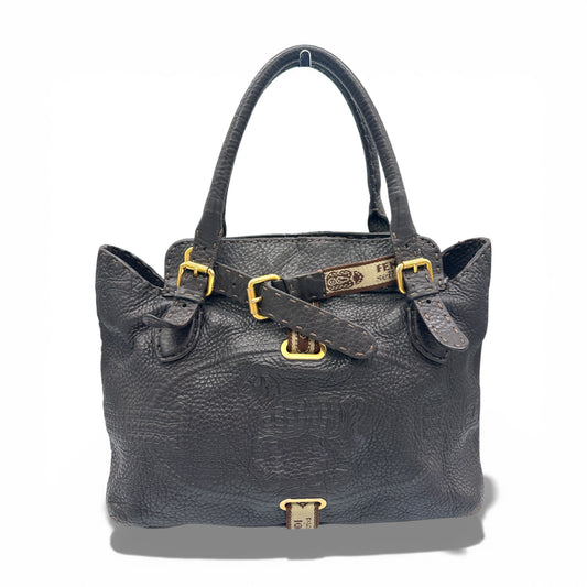 Sac espion Fendi vintage en cuir marron