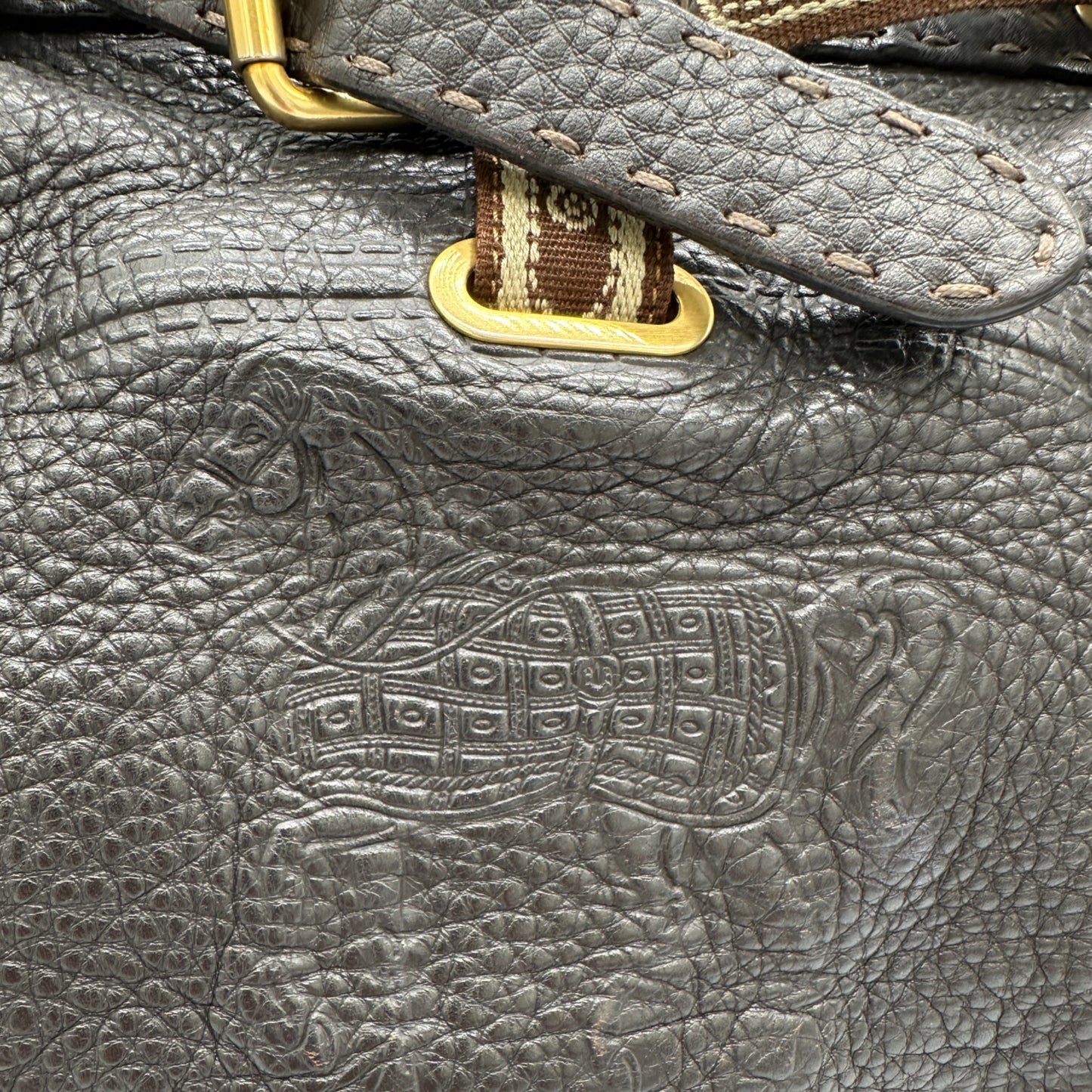 Vintage Fendi Spy Bag aus braunem Leder