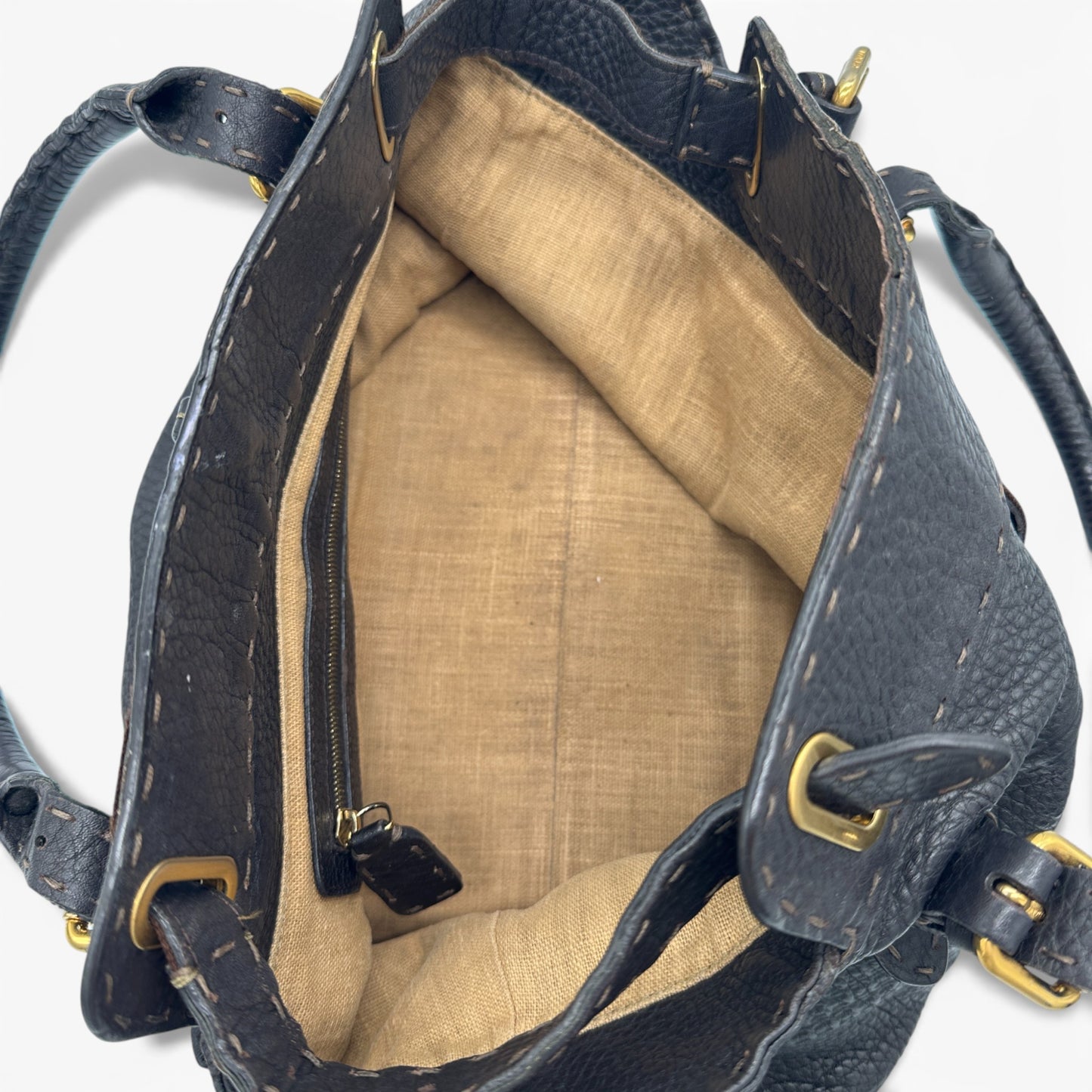 Vintage Fendi Spy Bag aus braunem Leder