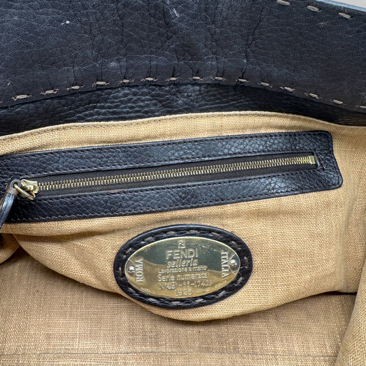 Vintage Fendi Spy Bag aus braunem Leder