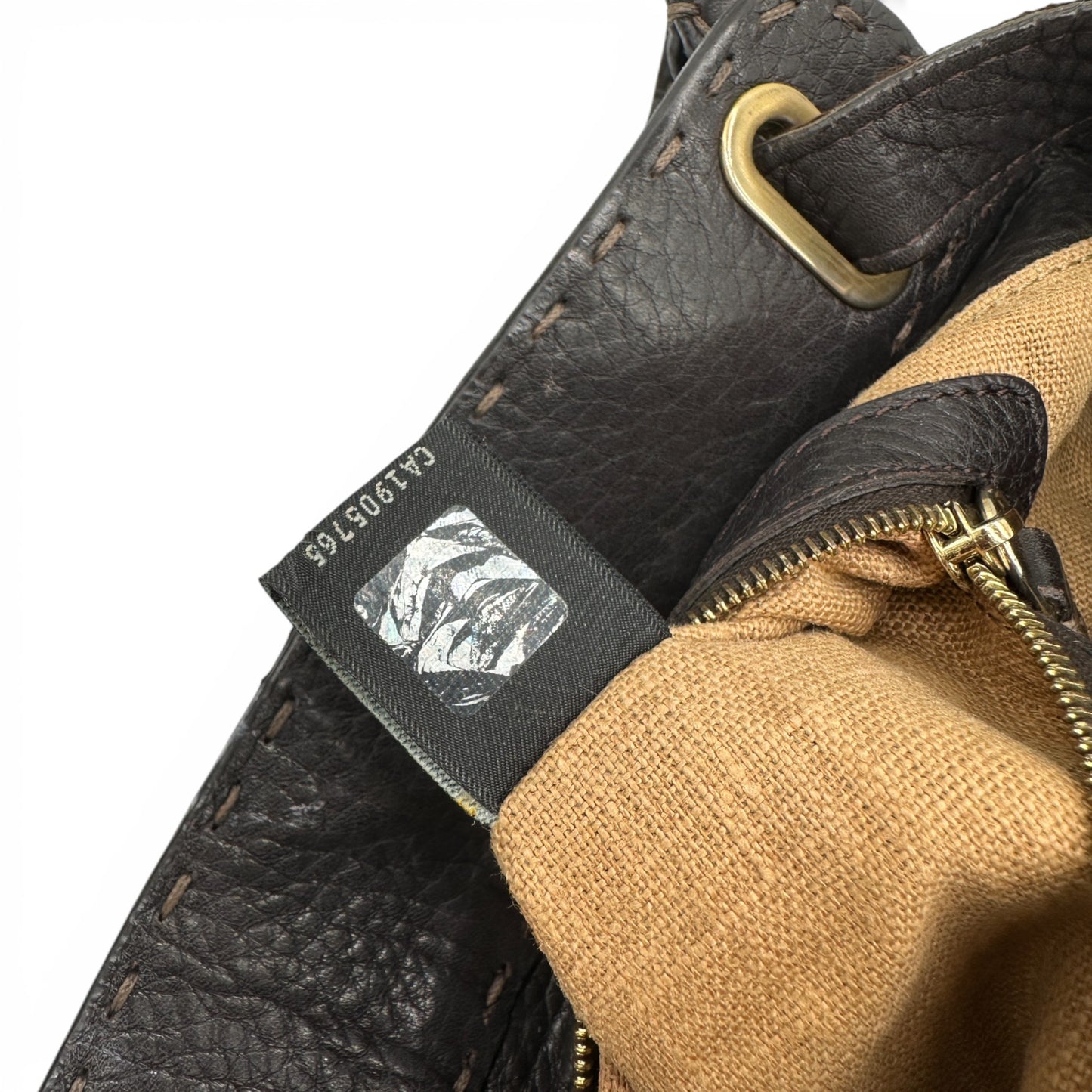 Vintage Fendi Spy Bag aus braunem Leder