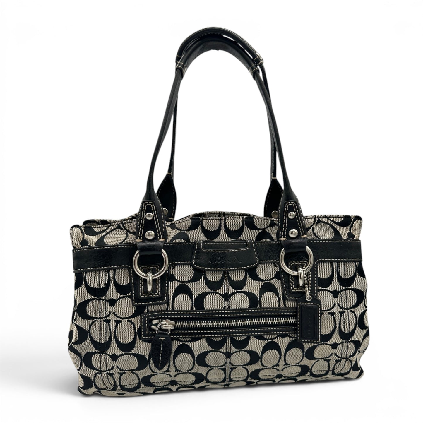 Sac cabas vintage Coach F14692 à monogramme signature