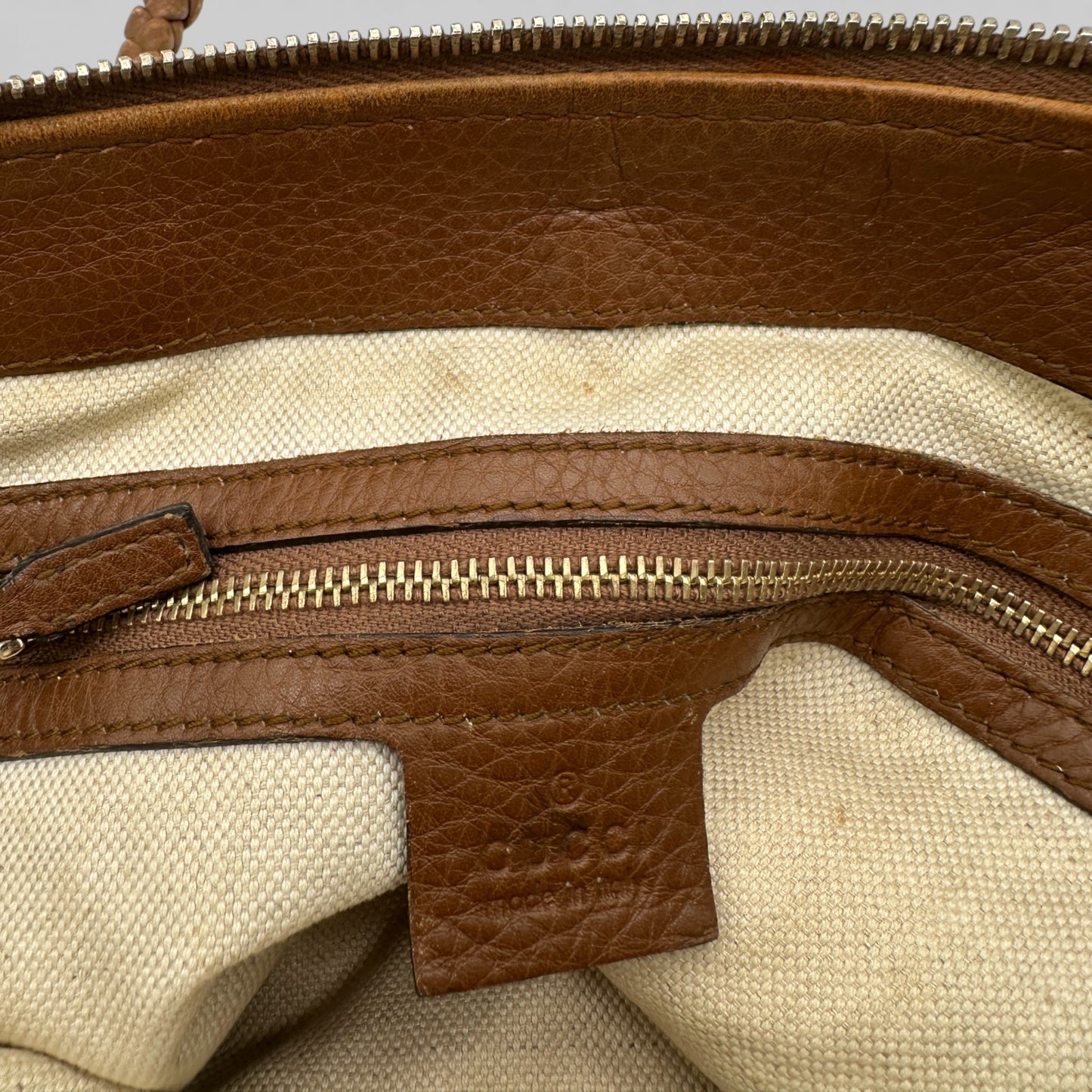 Vintage Gucci Bella GG Canvas Bamboo Handbag