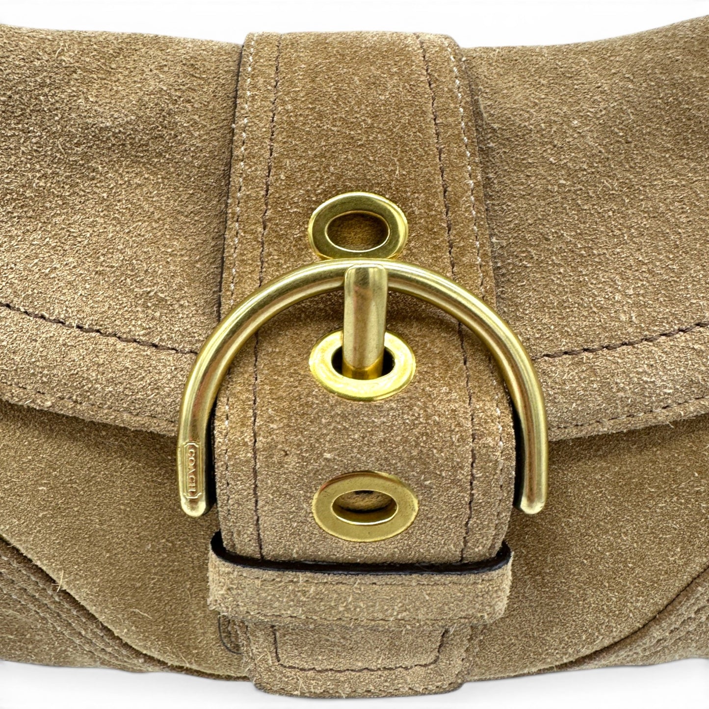 Vintage Coach F10189 Suede Soho Shoulder Bag