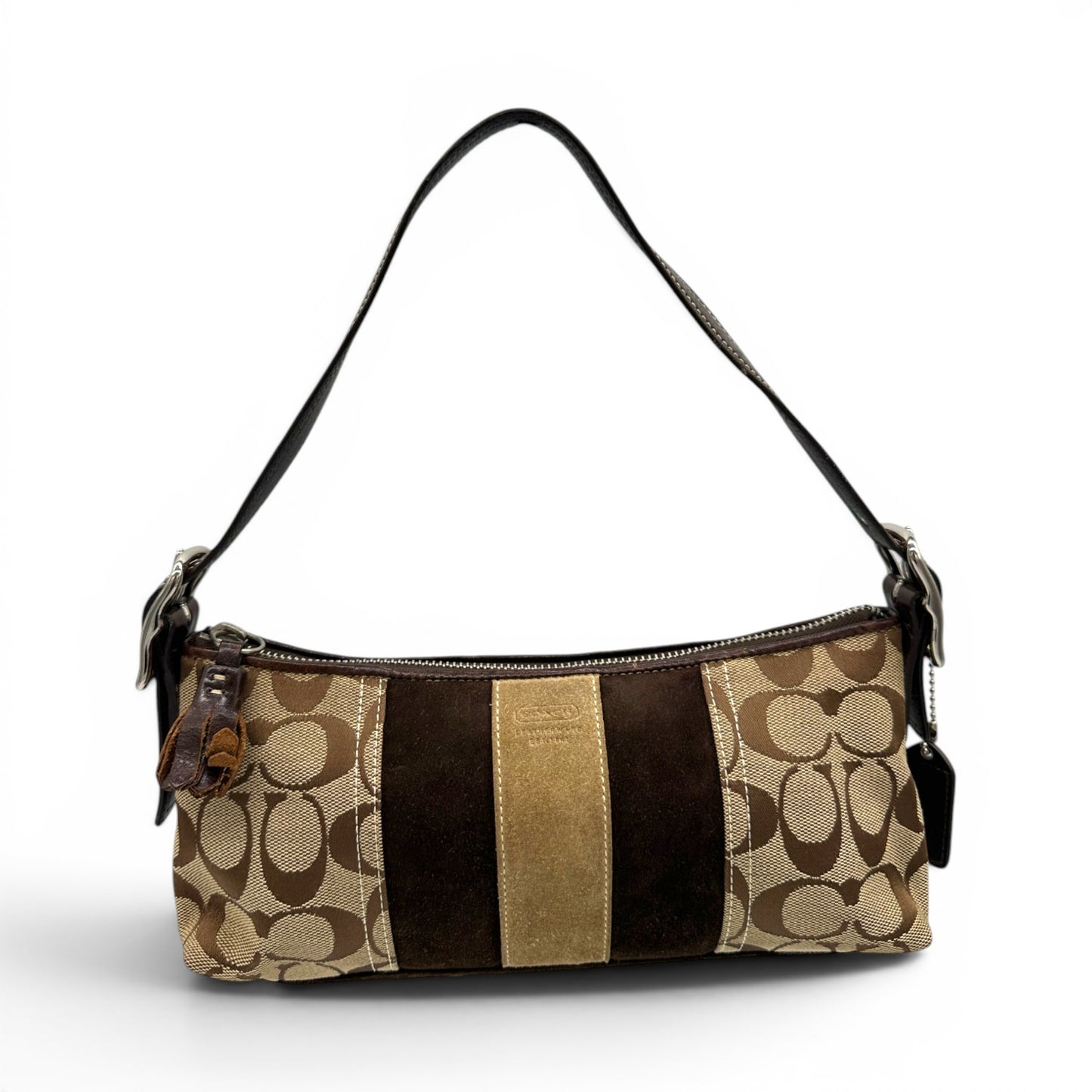 Vintage Coach 8K09 East West Baguette Schultertasche