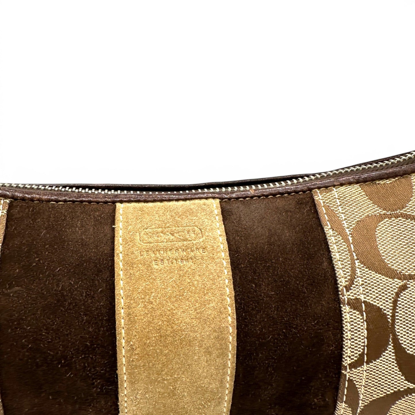 Vintage Coach 8K09 East West Baguette Schultertasche