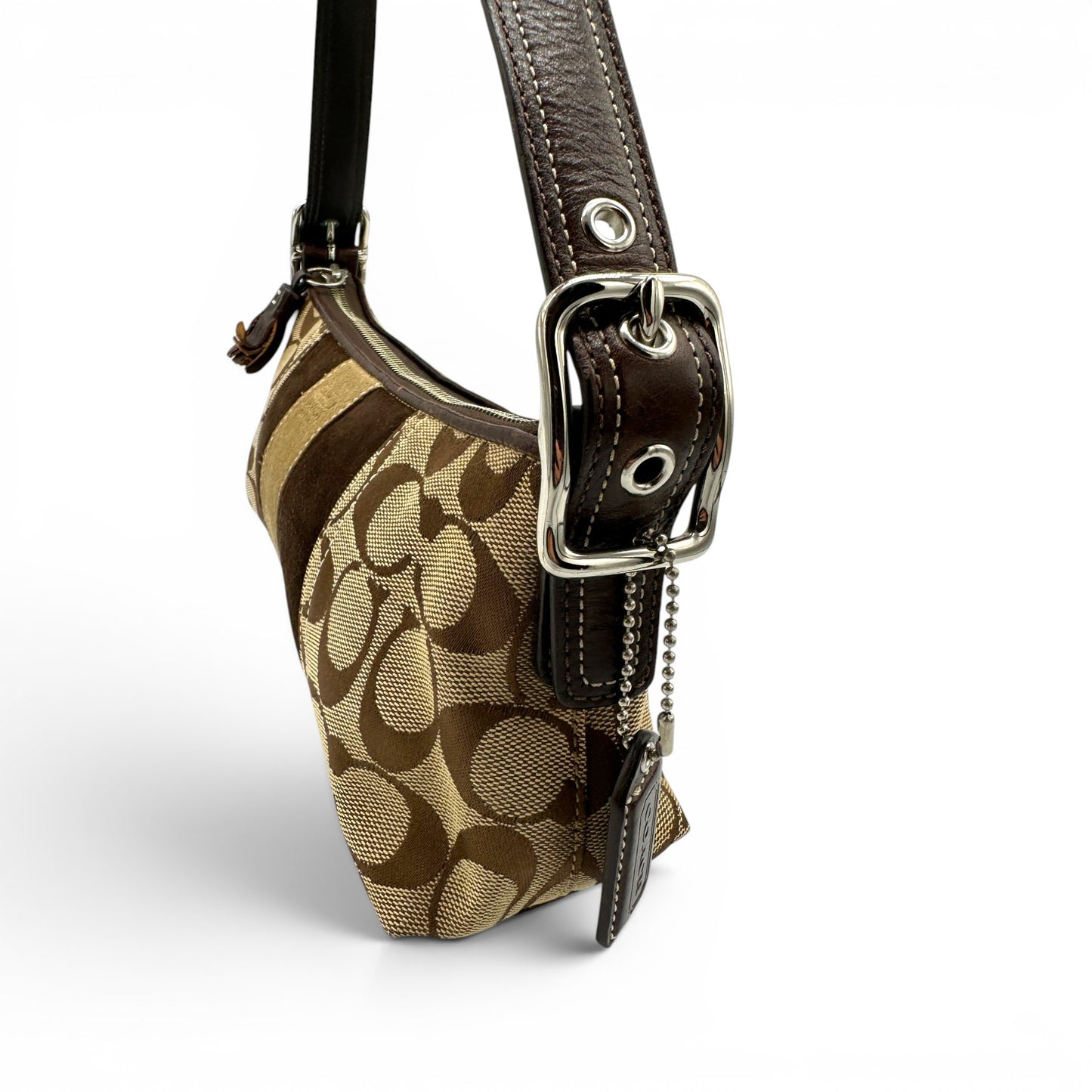 Vintage Coach 8K09 East West Baguette Schultertasche