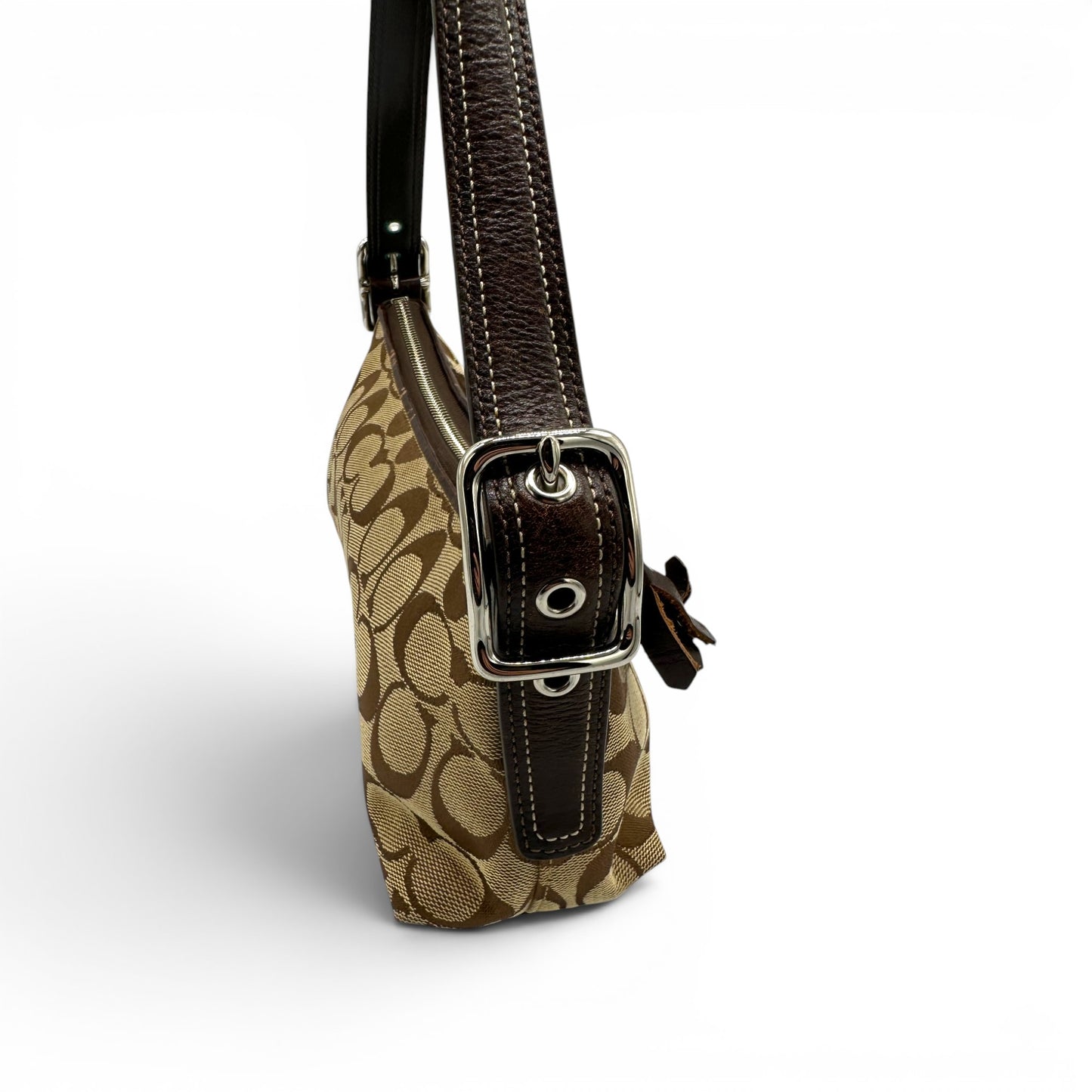Vintage Coach 8K09 East West Baguette Schultertasche