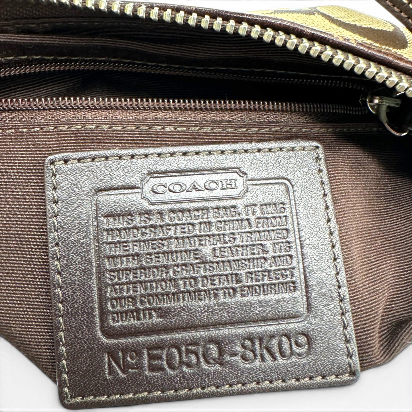 Vintage Coach 8K09 East West Baguette Schultertasche