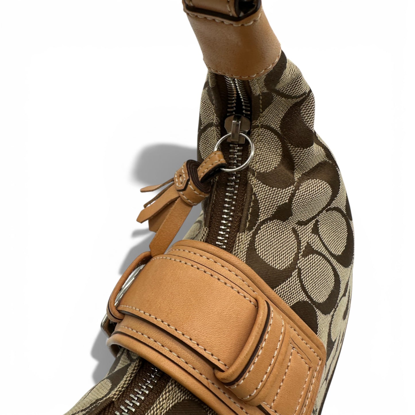 Vintage Coach 6823 Soho Schwarze Halbmond-Schultertasche