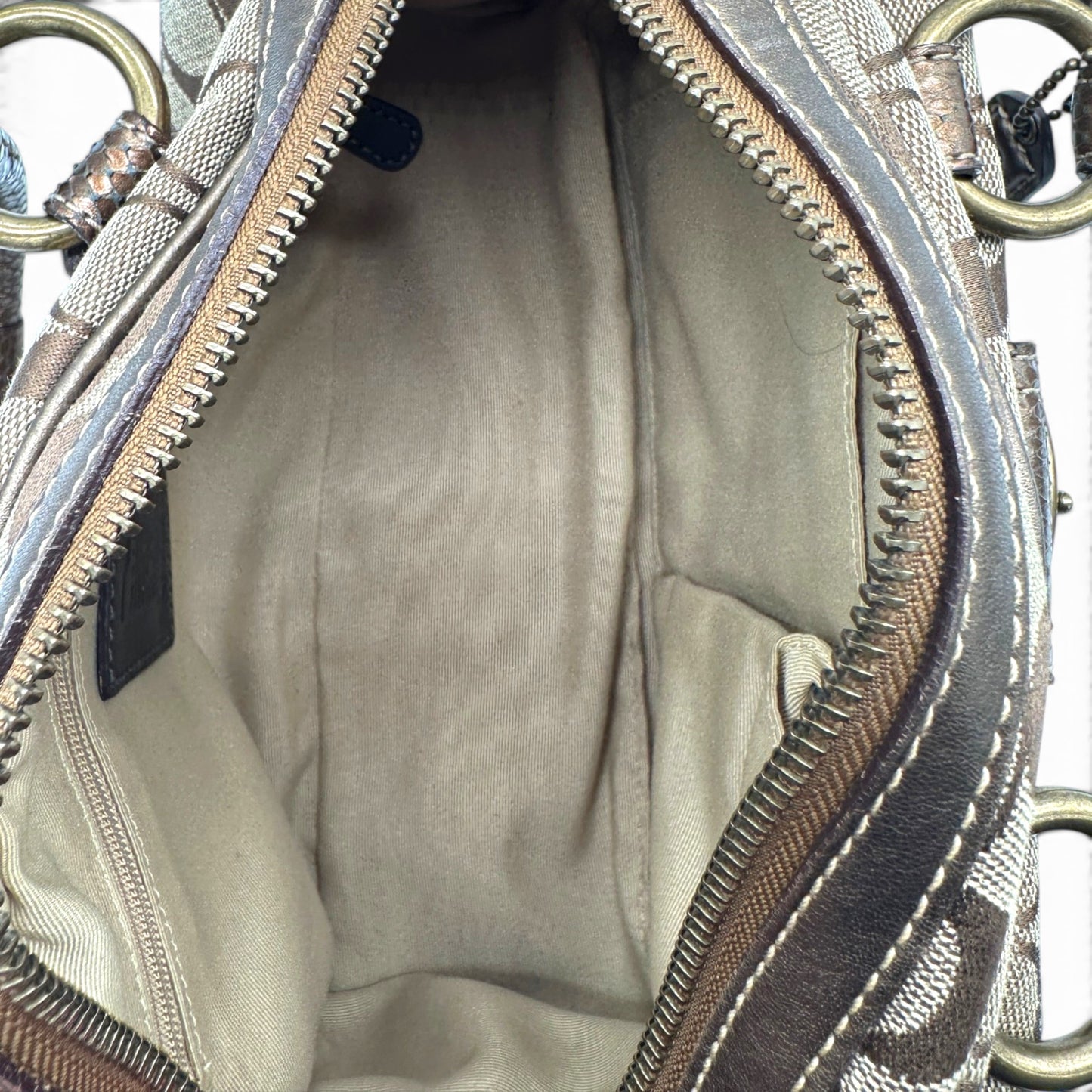 Sac bandoulière Boston Mini Soho patchwork vintage Coach F12317