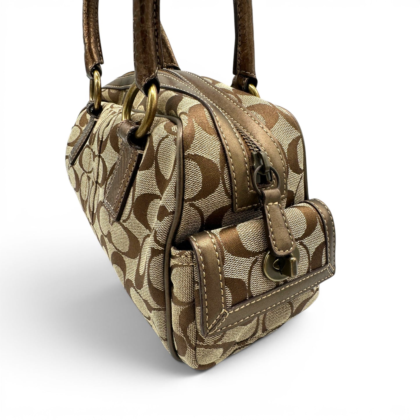 Sac bandoulière Boston Mini Soho patchwork vintage Coach F12317