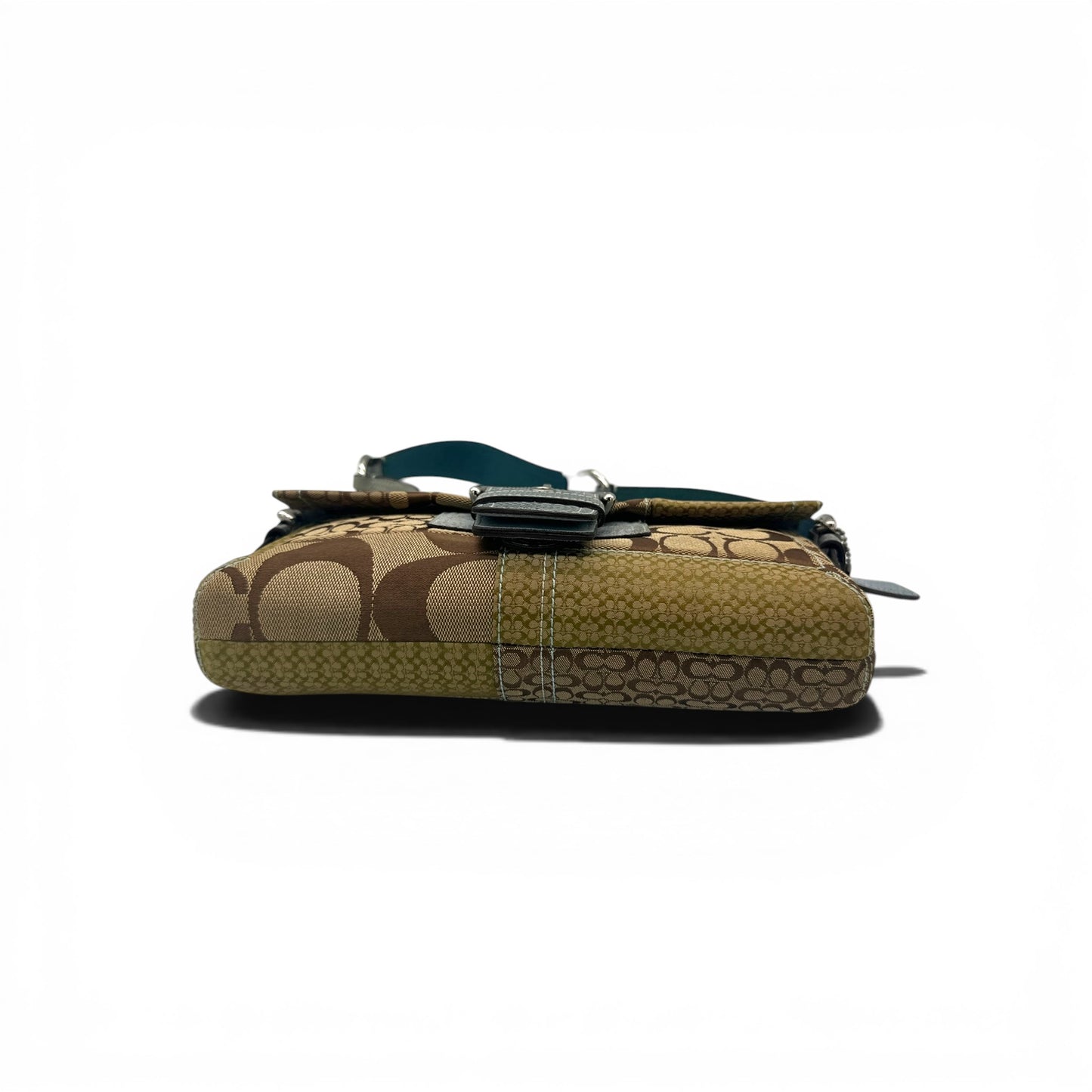 Vintage Coach 8K38 Soho Schultertasche mit Schnalle (Y2K) und Python-Besatz