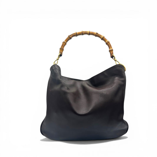 Vintage Gucci Bamboo Leather Tote Bag