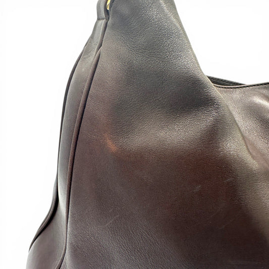 Vintage Gucci Bamboo Leather Tote Bag