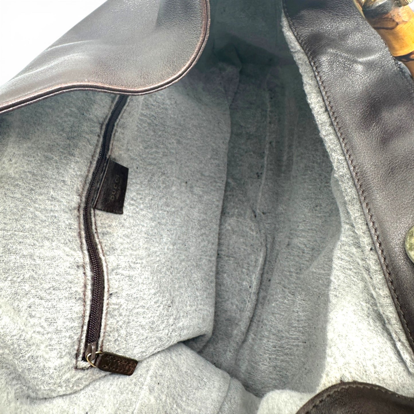 Sac cabas vintage Gucci en cuir de bambou