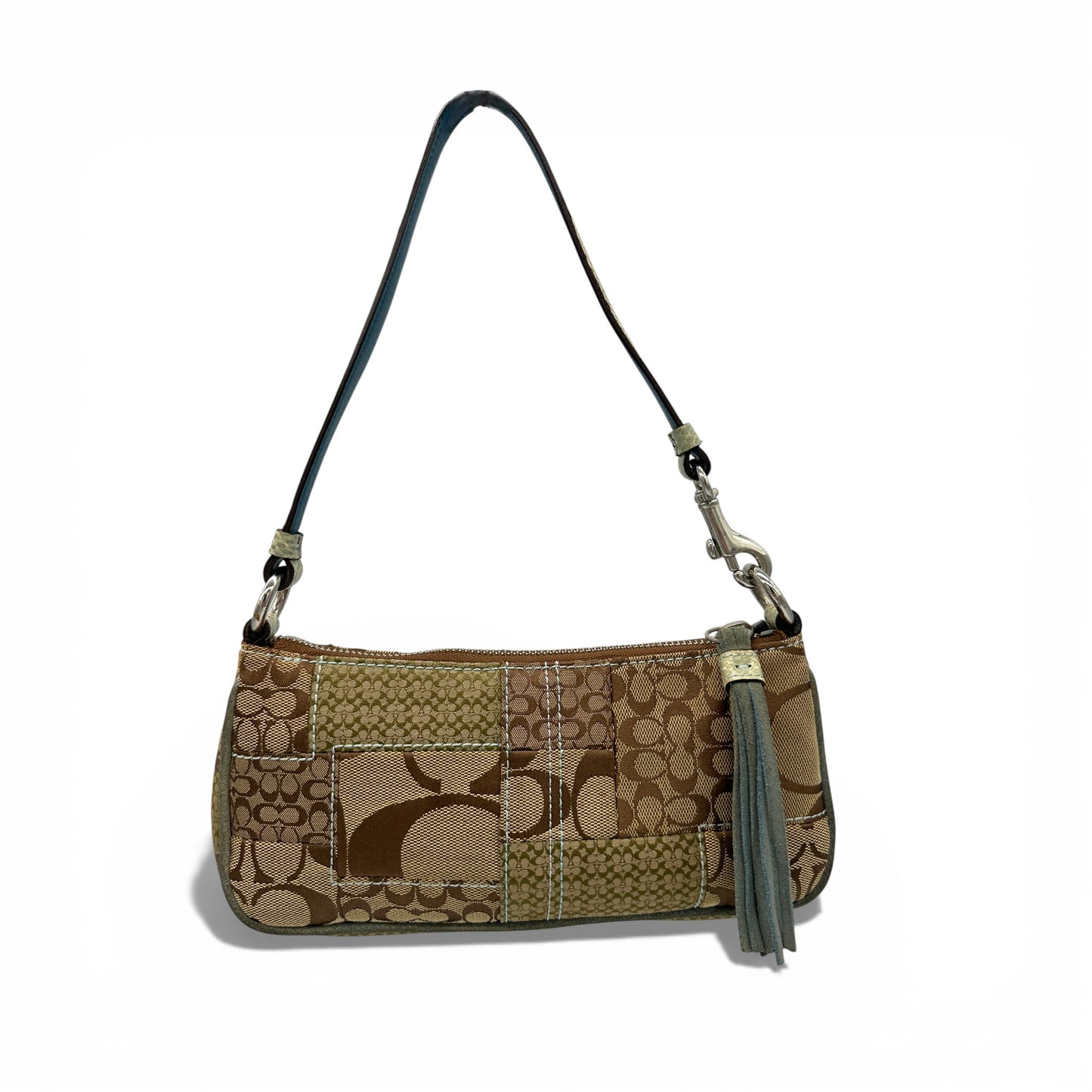 Vintage Coach 3693 Patchwork Mini-Schultertasche