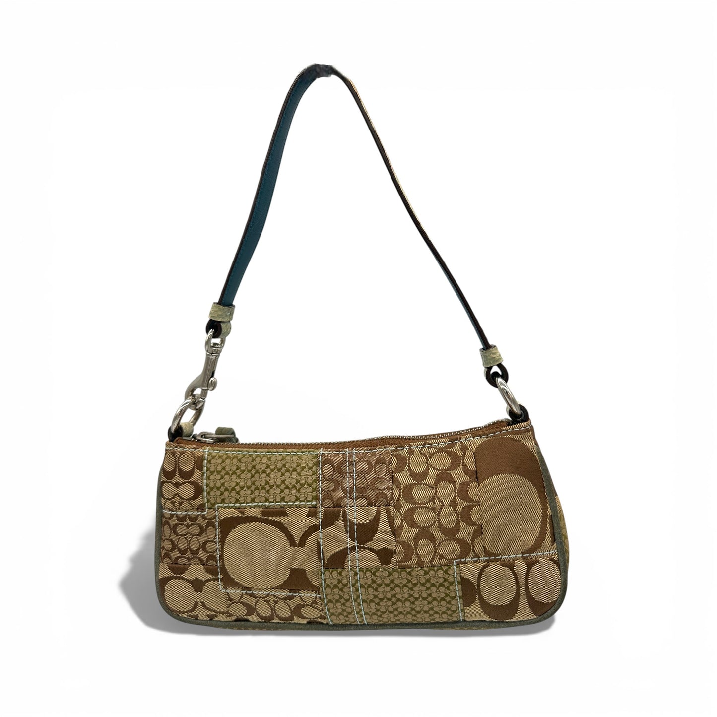 Vintage Coach 3693 Patchwork Mini-Schultertasche